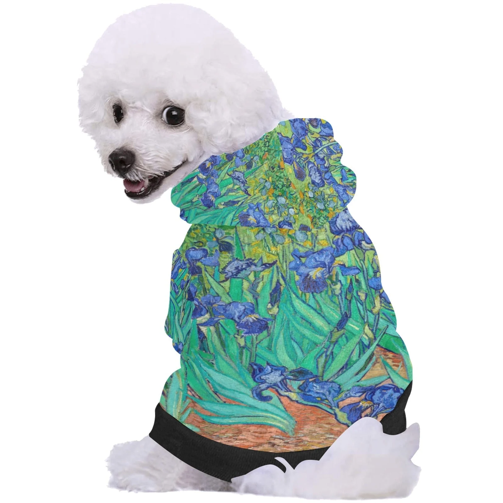 Van Gogh Irises Button Hoodie - Image 2
