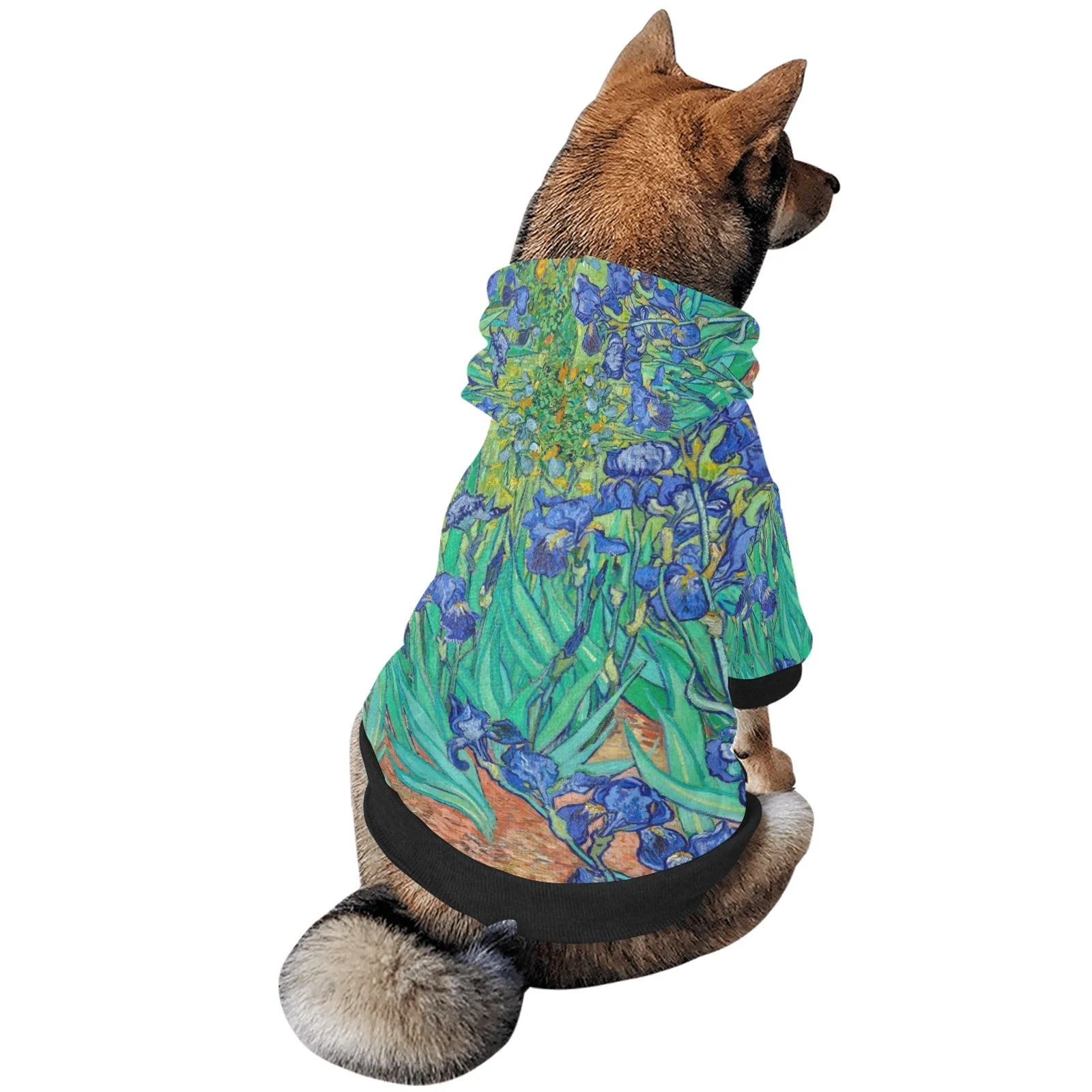 Van Gogh Irises Button Hoodie - Image 5