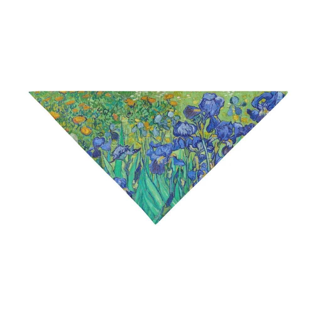 Van Gogh Irises Double-Sided Pet Bandana - Image 3