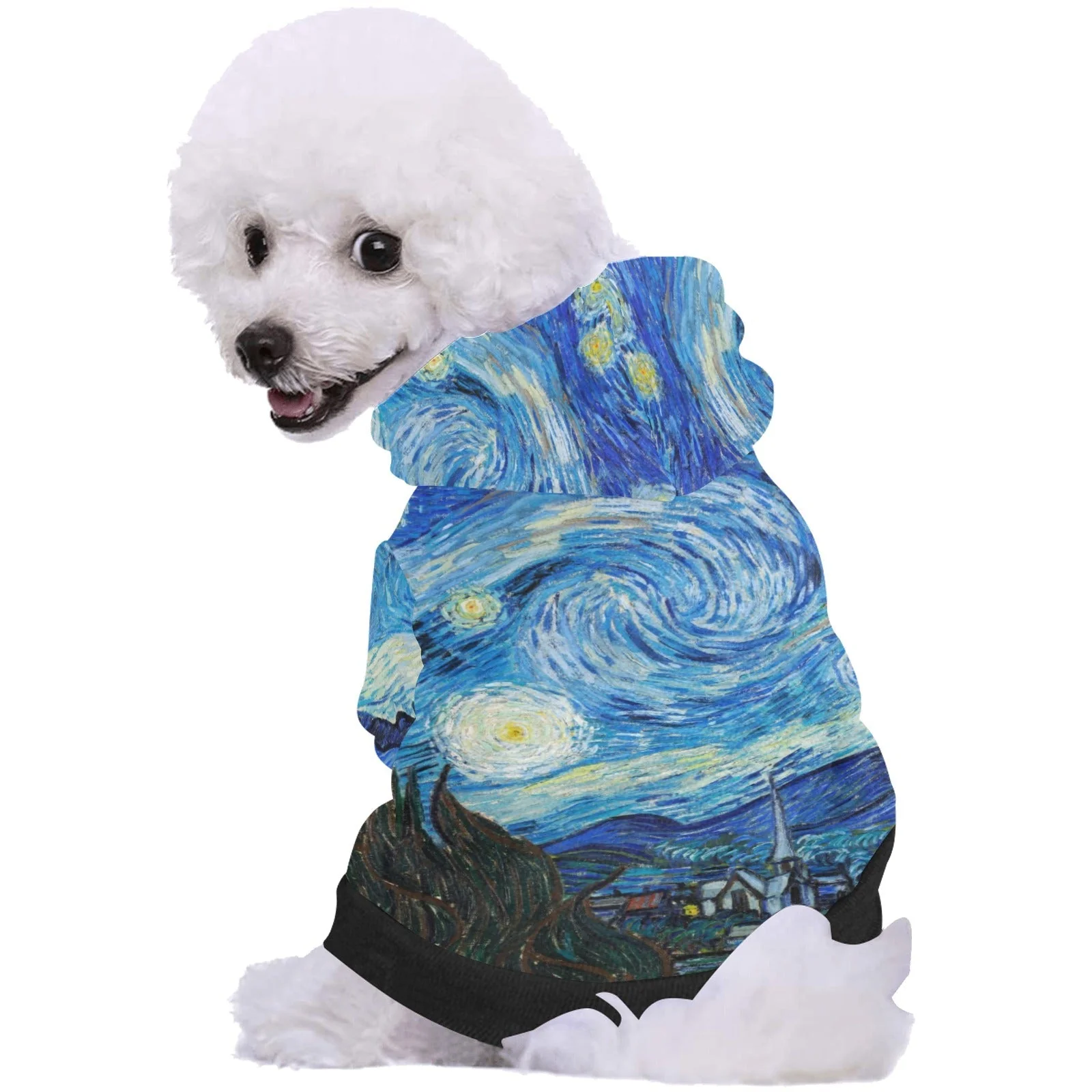 Van Gogh Starry Night Button Hoodie - Image 2