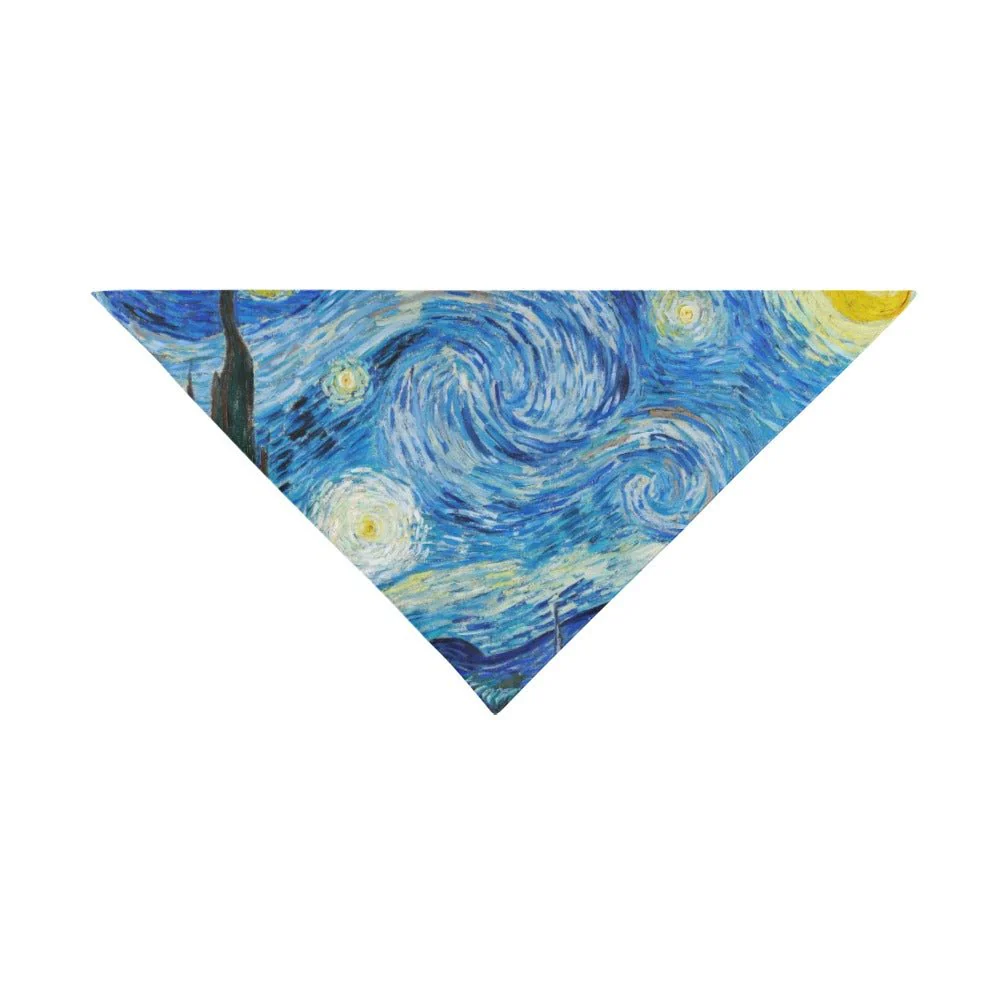 Van Gogh Starry Night Double-Sided Pet Bandana - Image 3