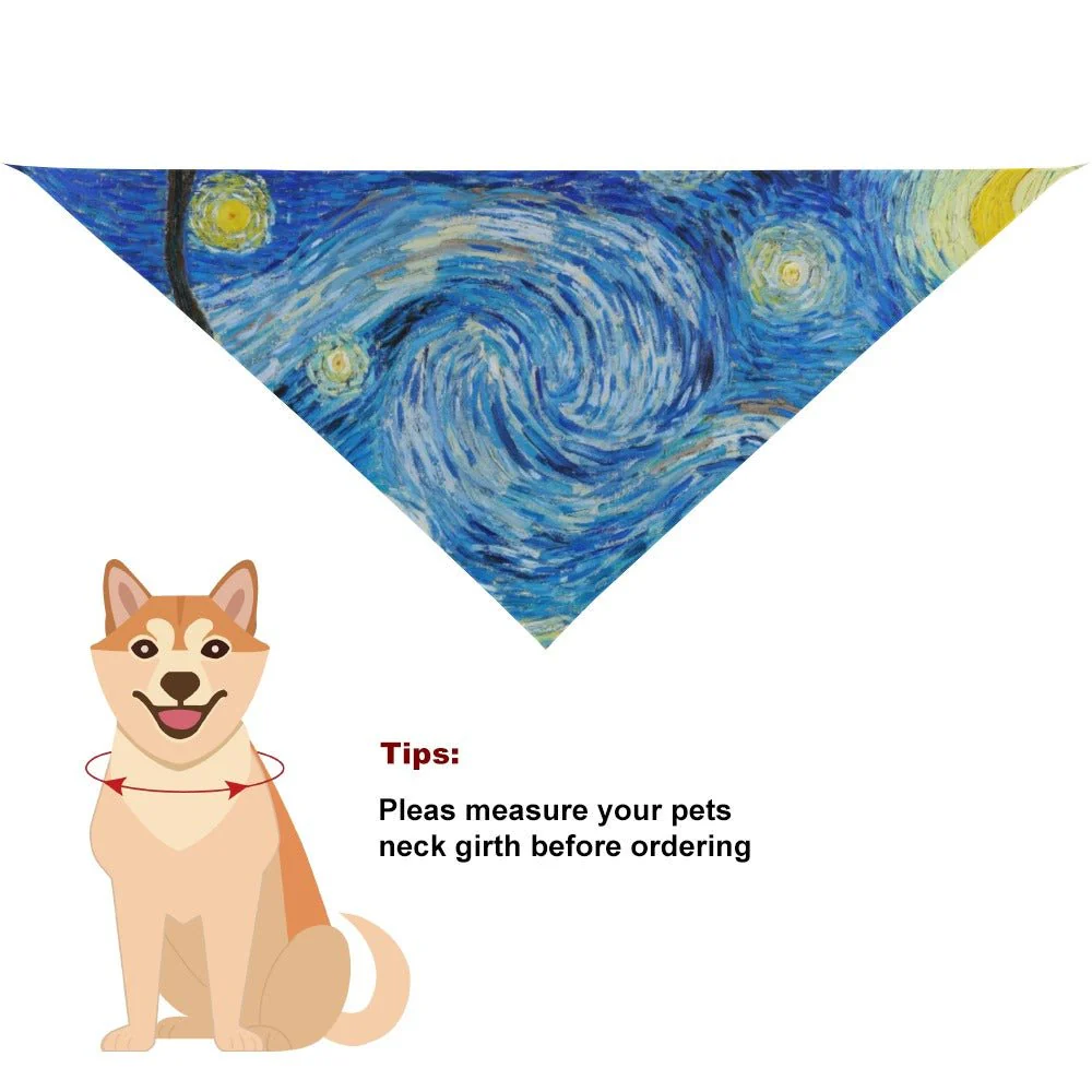 Van Gogh Starry Night Pet Scarf - Image 2