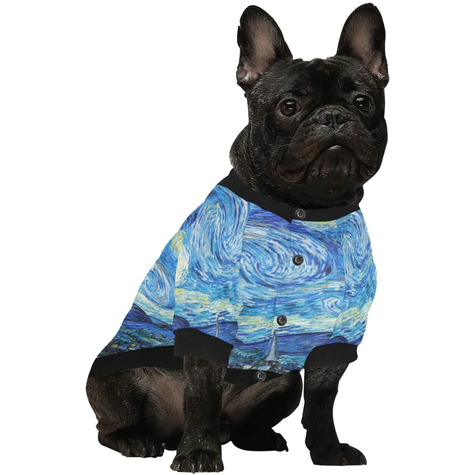 Van Gogh Starry Night Round Neck Shirt - Image 6