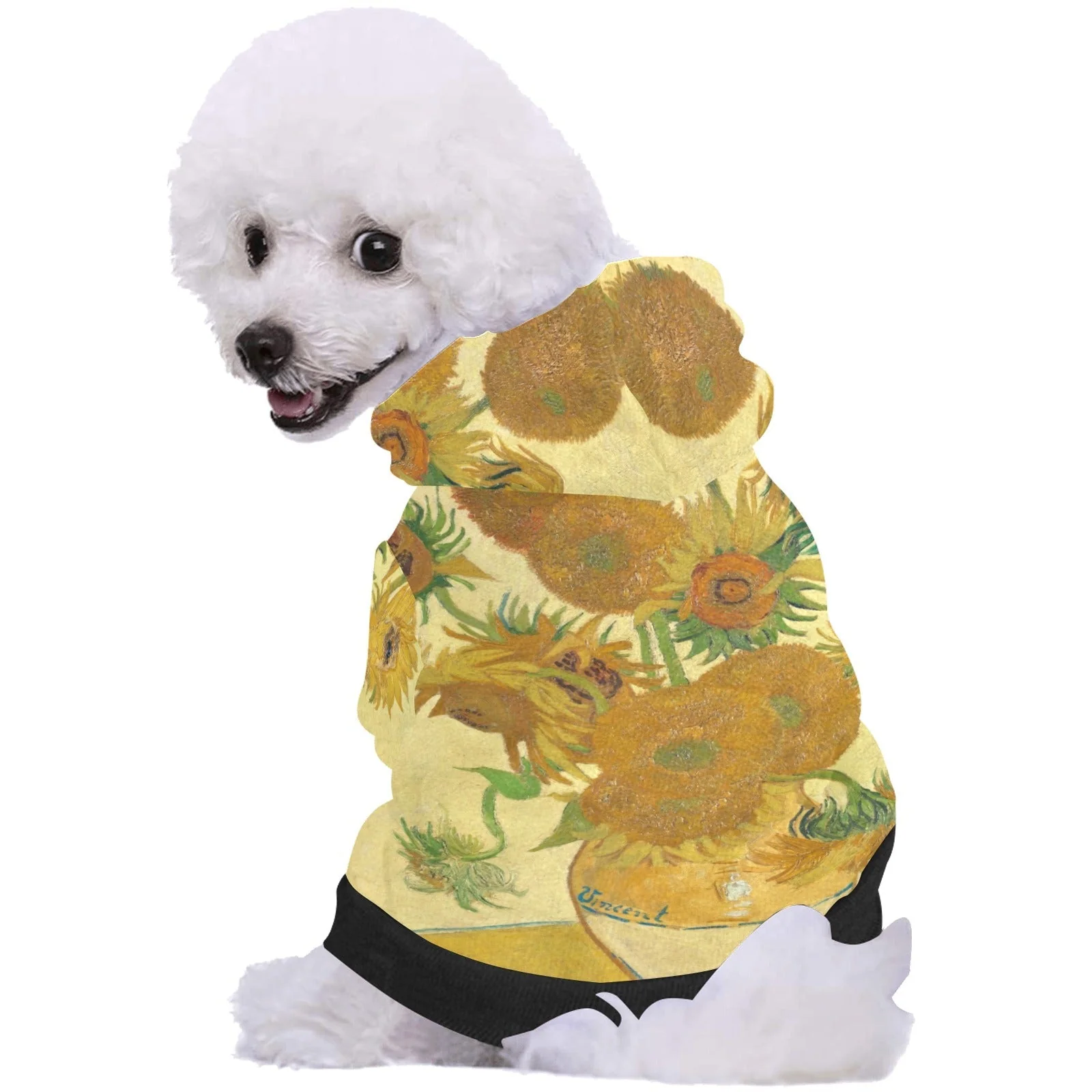 Van Gogh Sunflowers Button Hoodie - Image 2