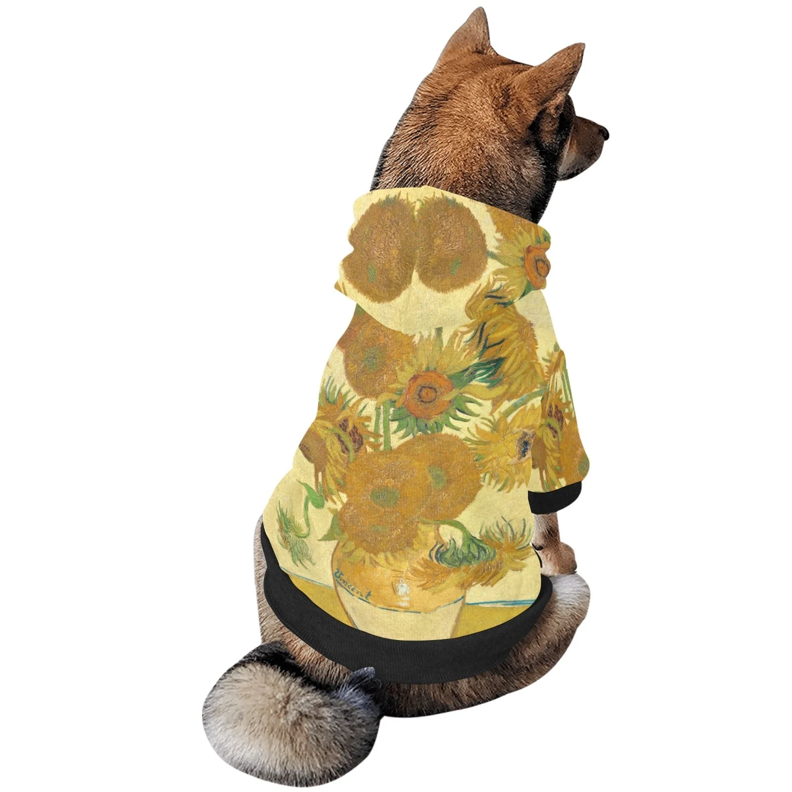 Van Gogh Sunflowers Button Hoodie - Image 5