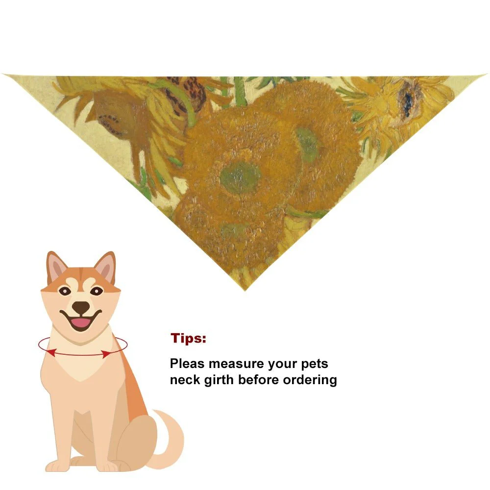 Van Gogh Sunflowers Pet Scarf - Image 2