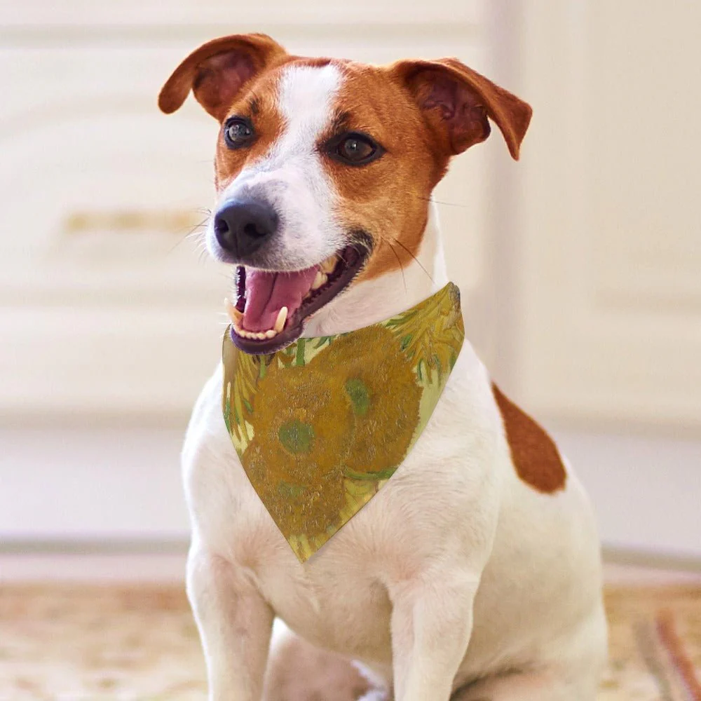 Van Gogh Sunflowers Pet Scarf - Image 4