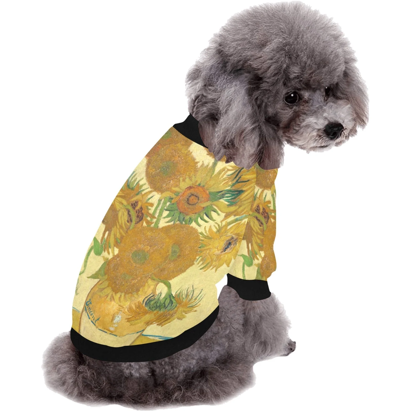 Van Gogh Sunflowers Round Neck Shirt - Image 2