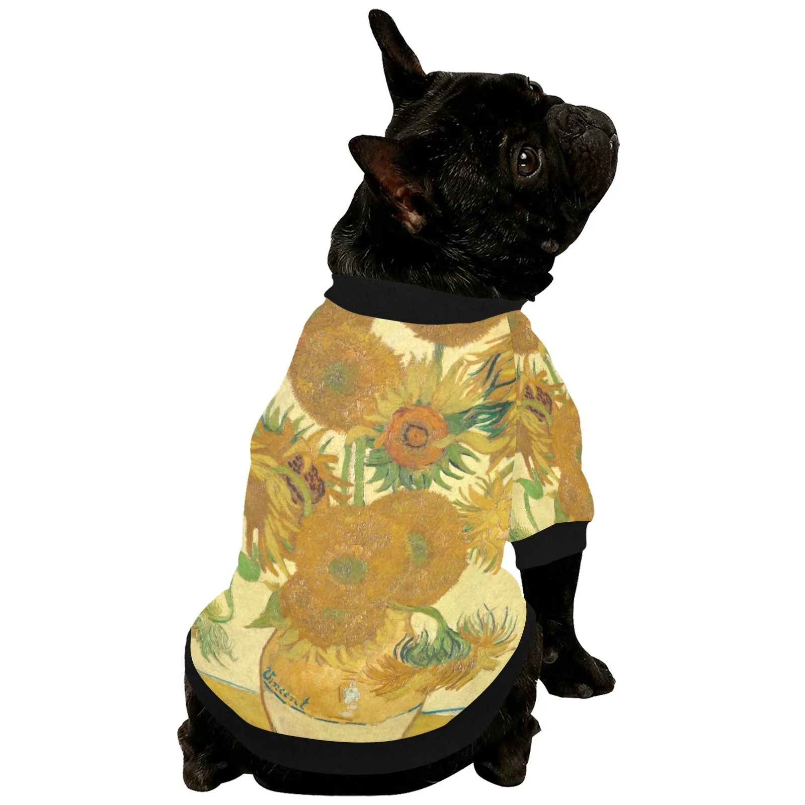 Van Gogh Sunflowers Round Neck Shirt - Image 5