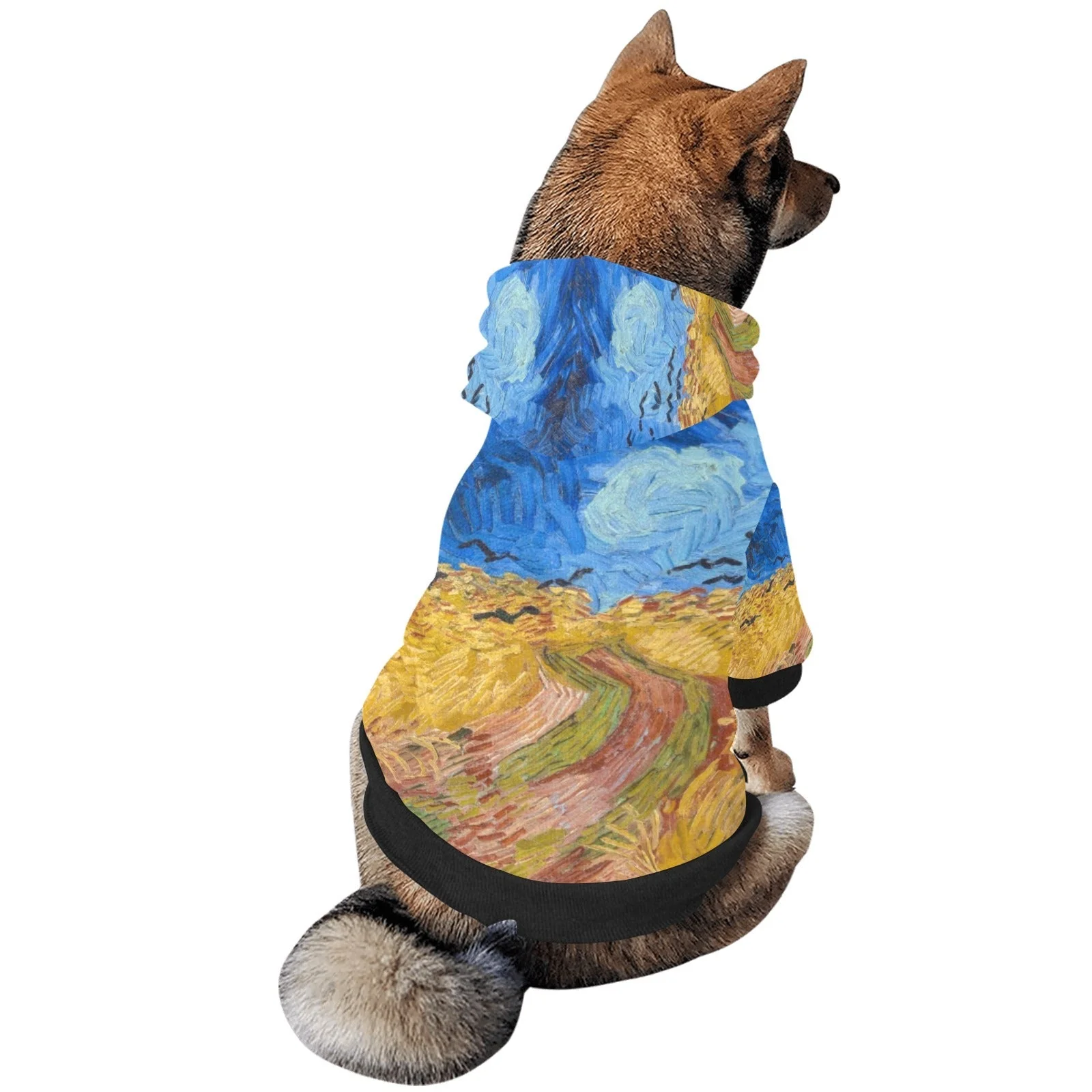 Van Gogh Wheatfield with Crows Button Hoodie - Image 5