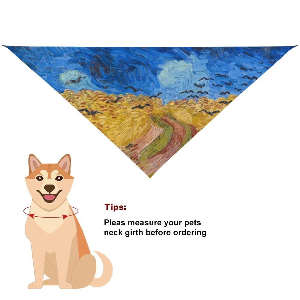 Van Gogh Wheatfield with Crows Pet Scarf - Image 2