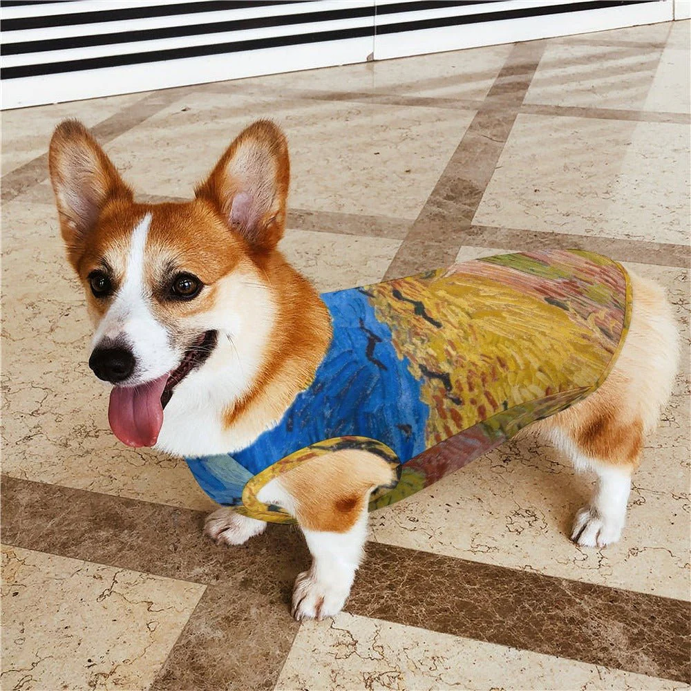 Van Gogh Wheatfield with Crows Pet Vest - Image 2