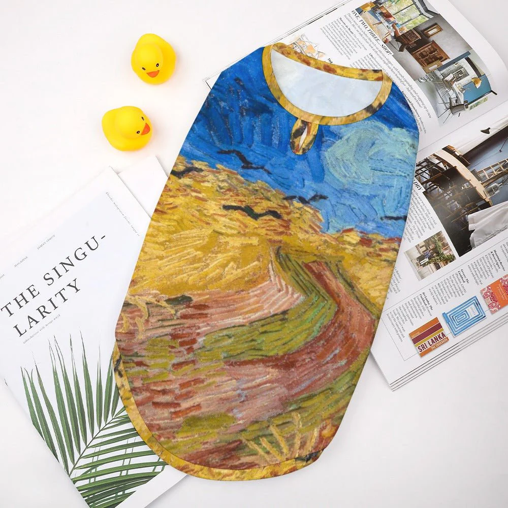 Van Gogh Wheatfield with Crows Pet Vest - Image 4