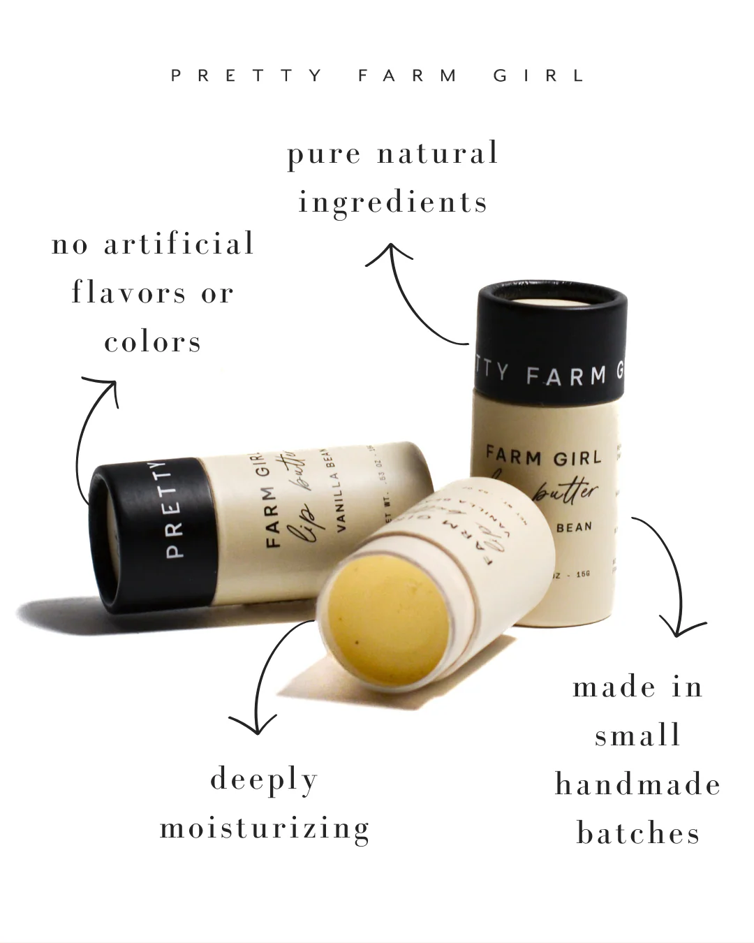 Vanilla Bean Tallow Lip Butter in Eco-Friendly Travel Tubes - Image 3