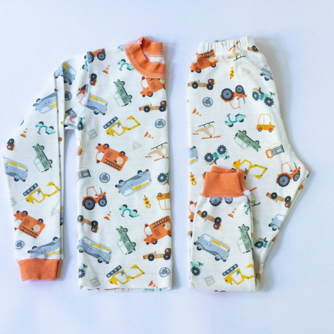 Vintage Cars Organic Pajamas - Image 2
