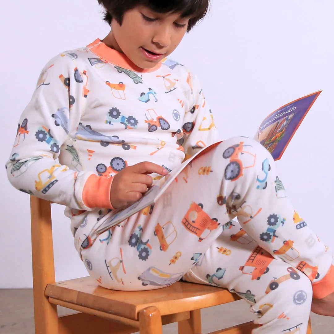 Vintage Cars Organic Pajamas - Image 4