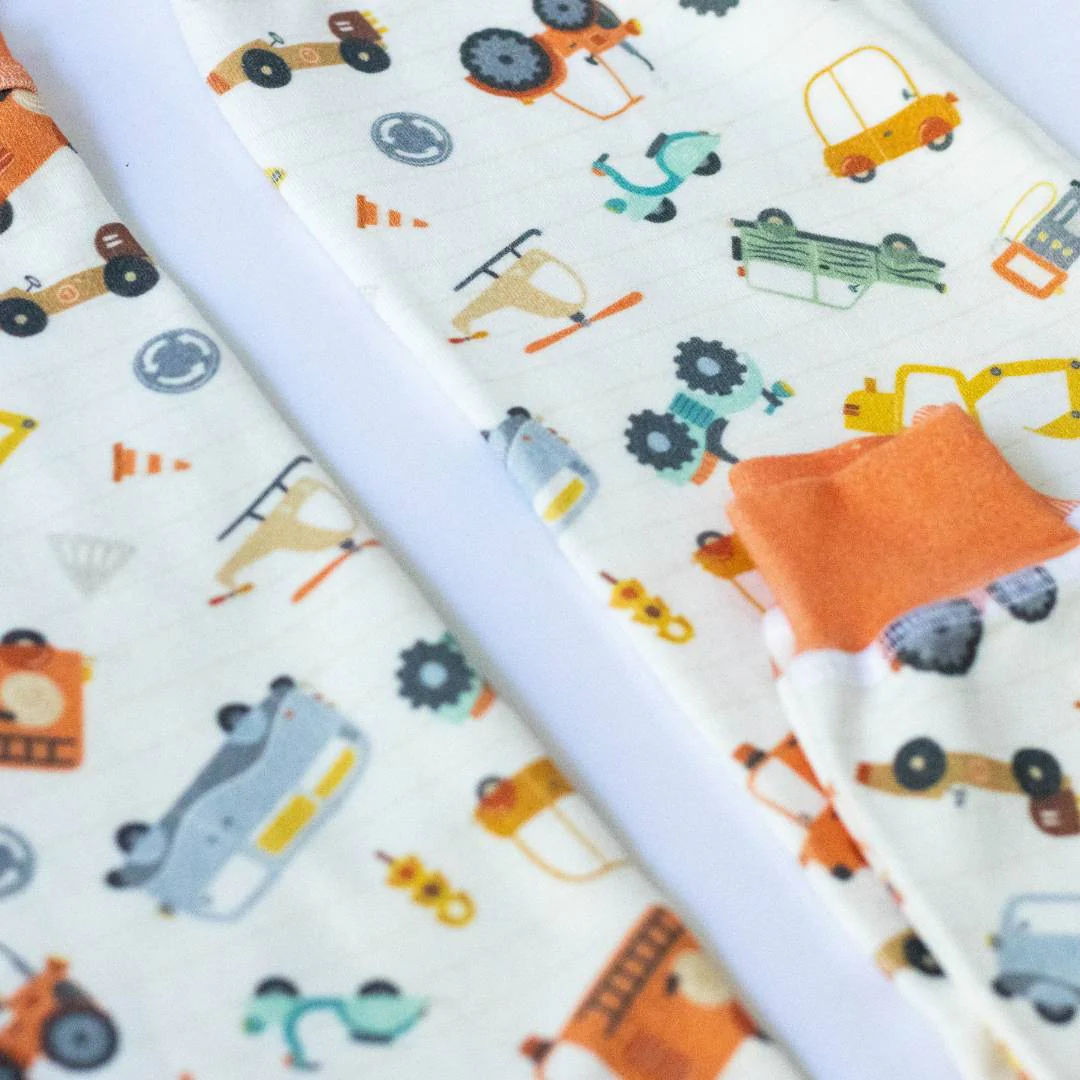 Vintage Cars Organic Pajamas - Image 8