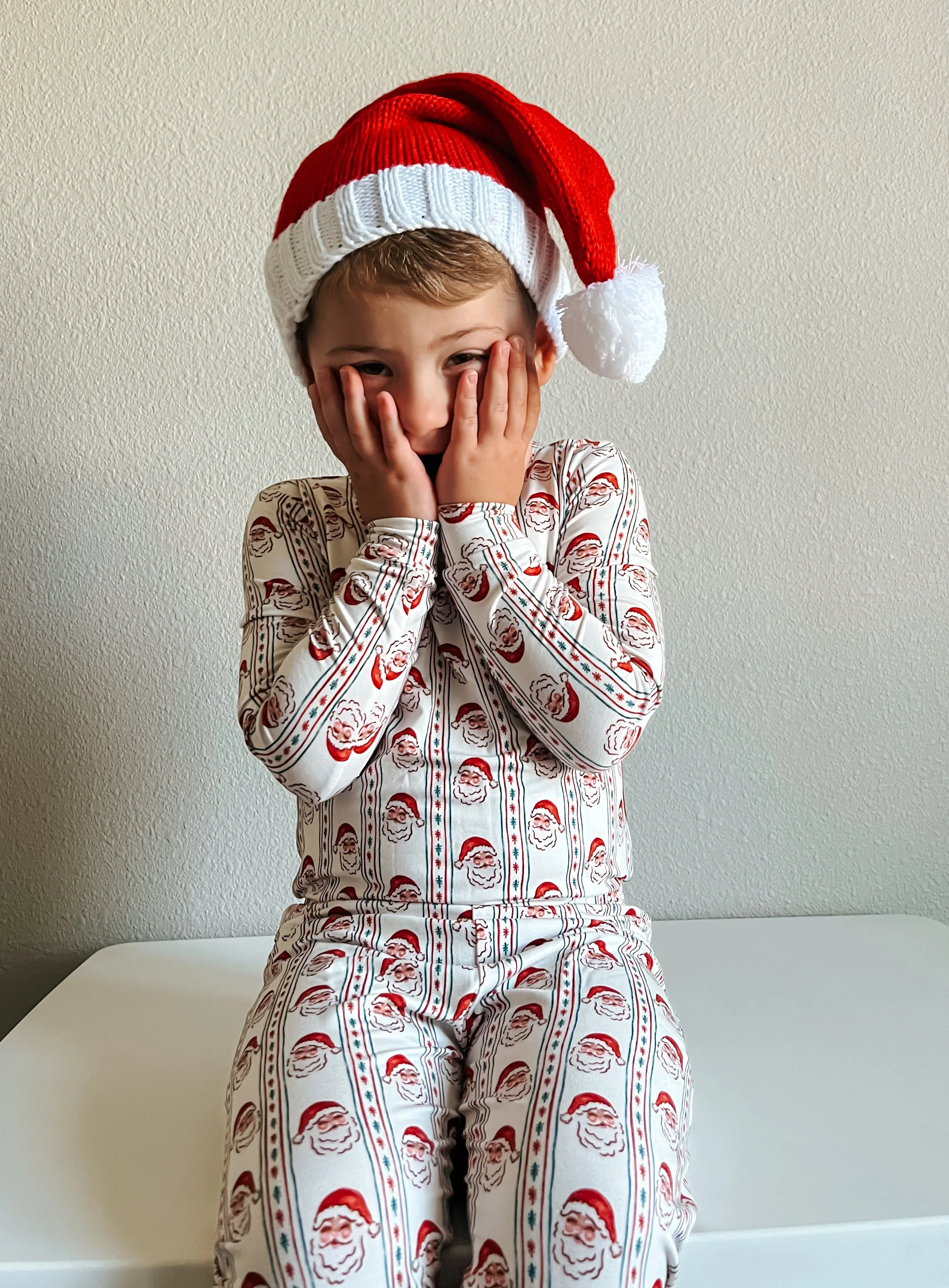 Vintage Santa Bamboo Christmas Pajamas - 2pc Set - Image 10