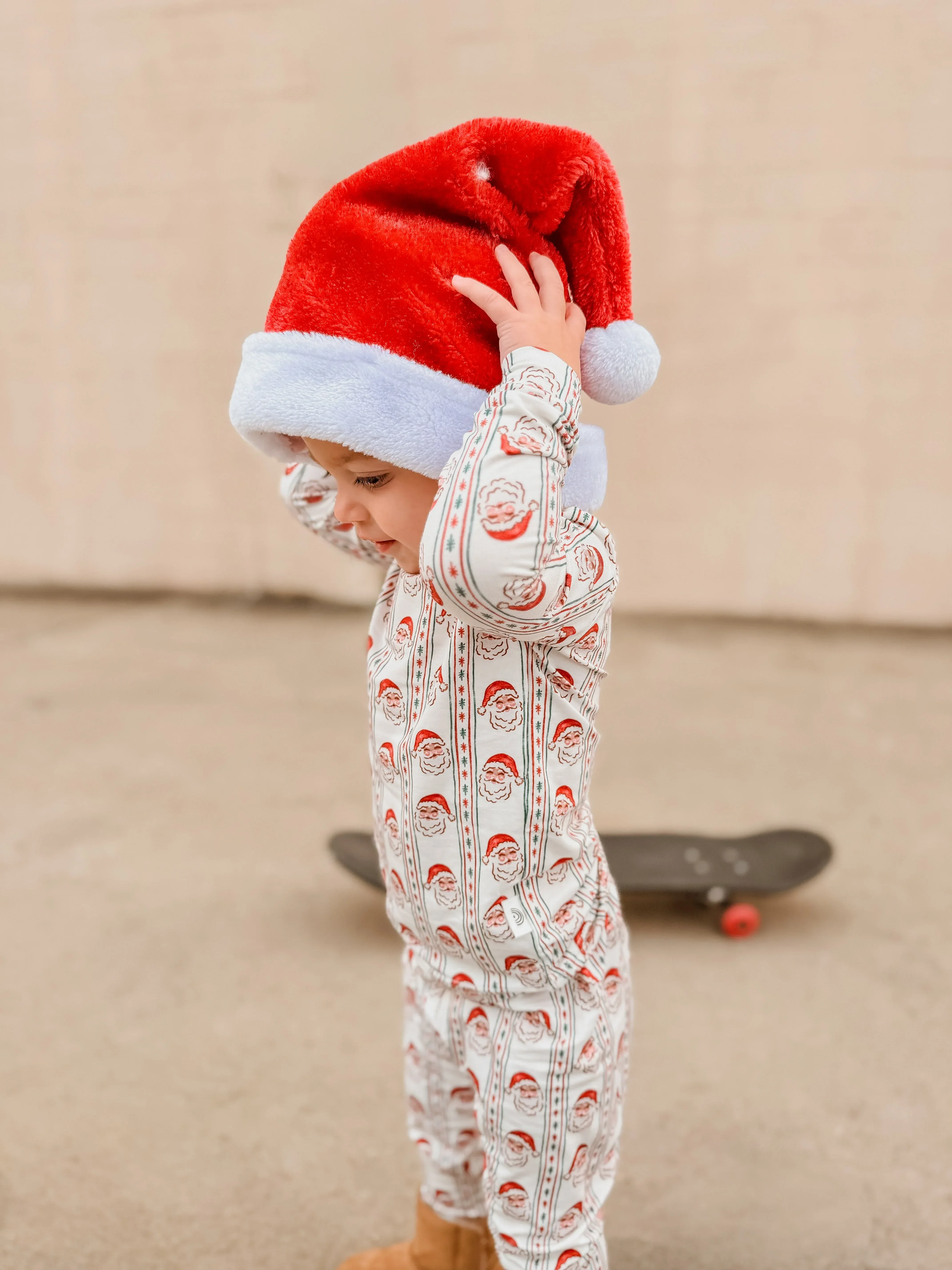 Vintage Santa Bamboo Christmas Pajamas - 2pc Set - Image 9