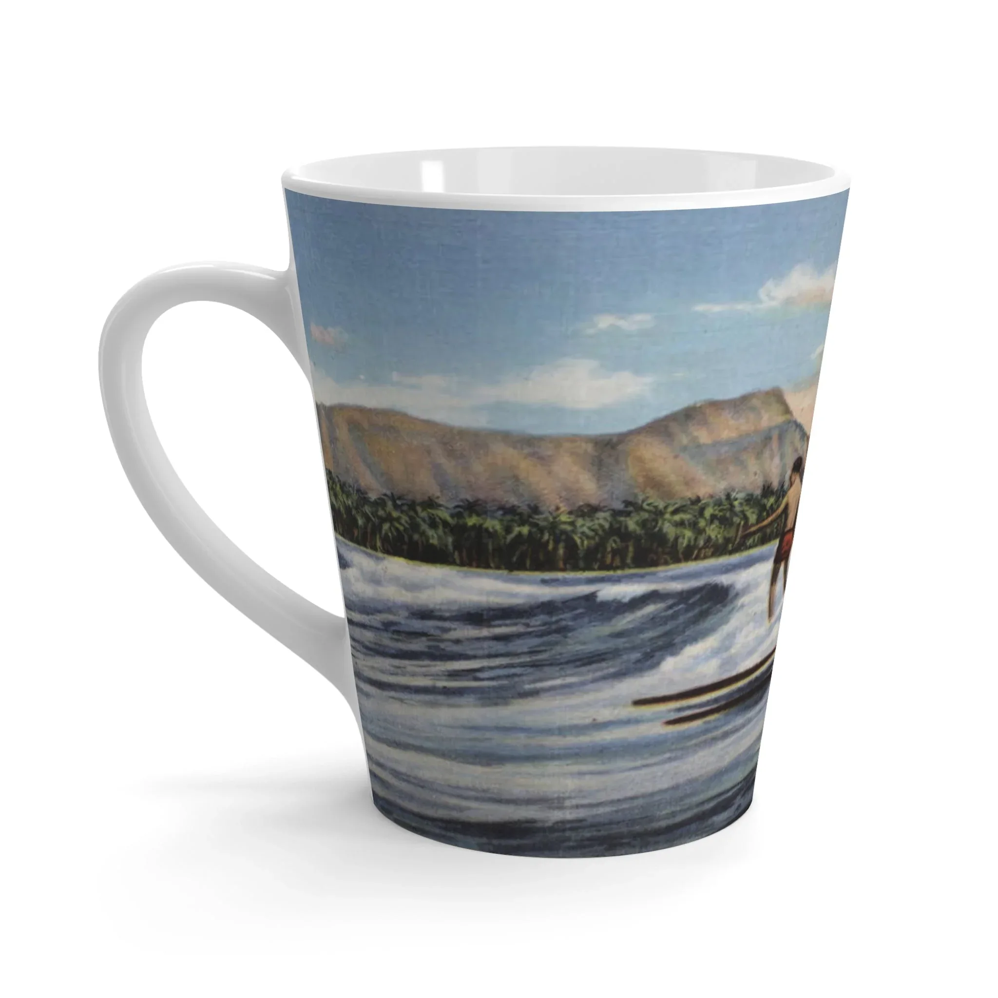 Vintage Surfers Latte Mug - Image 2