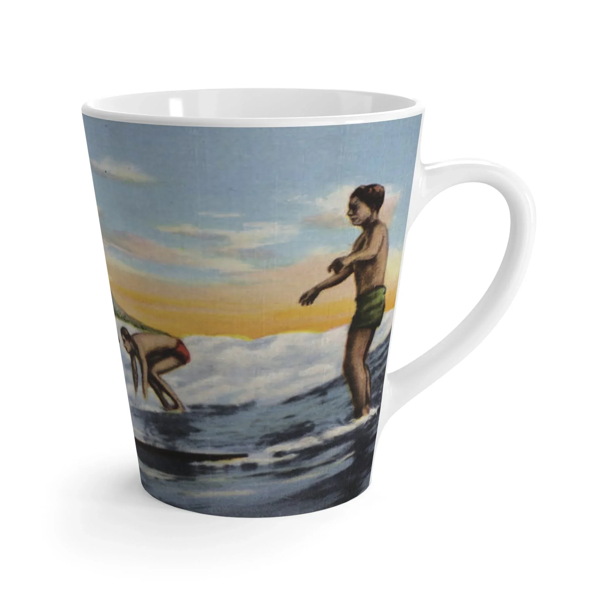 Vintage Surfers Latte Mug - Image 3