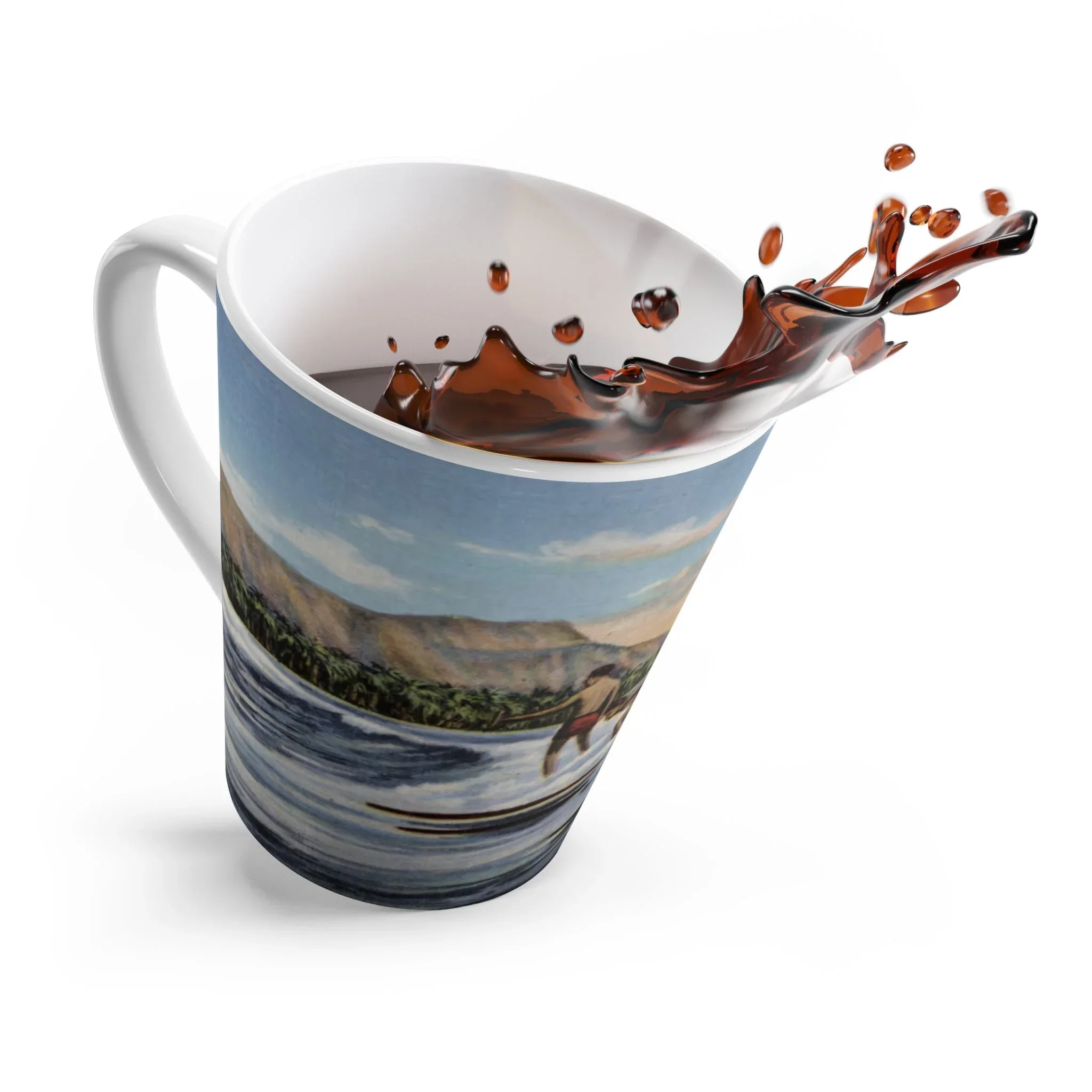 Vintage Surfers Latte Mug - Image 4