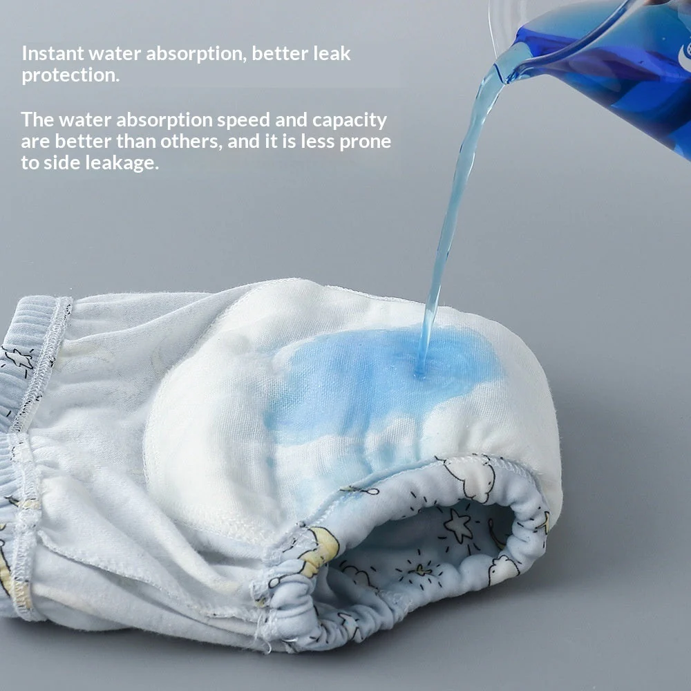 Washable 6-layer Breathable Gauze Baby Diaper Cover - Image 2