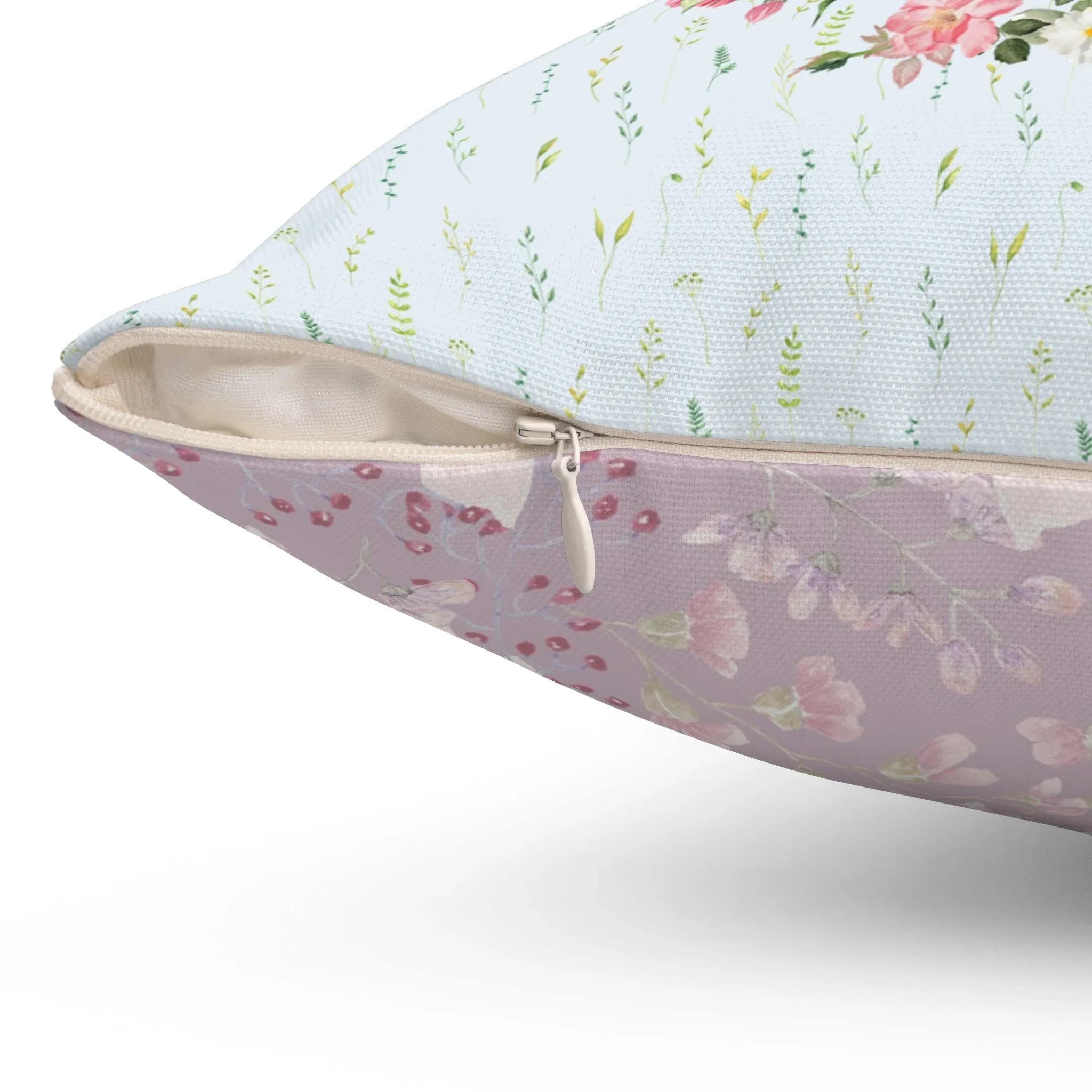 Watercolor Dinosaur Pillow, Brachiosaurus in Botanical Bouquet - Image 3