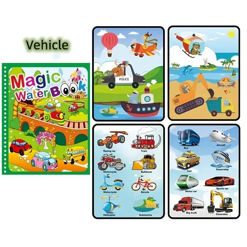 Watercolor Painting Magic Book Reusable for Children Animal Cartoon Painting Book Suitable for Children's Education and Learning - Image 8