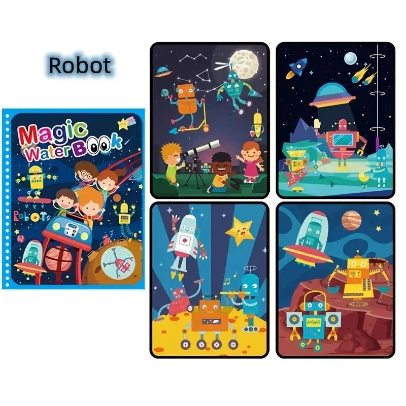 Watercolor Painting Magic Book Reusable for Children Animal Cartoon Painting Book Suitable for Children's Education and Learning - Image 9