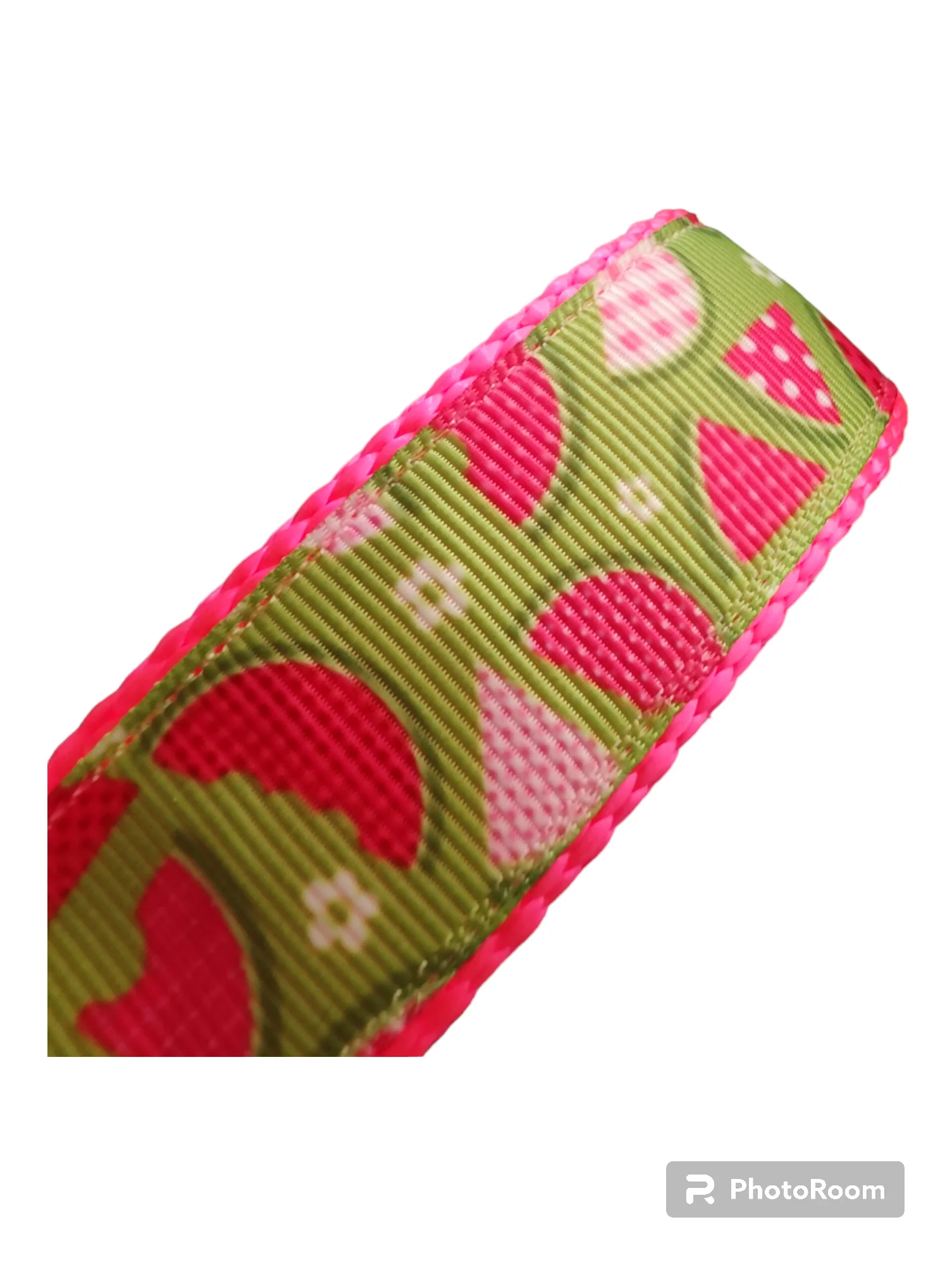 Watermelon Picnic Hot Pink Nylon Dog Collar MD, LG, XL, Leash - Image 3