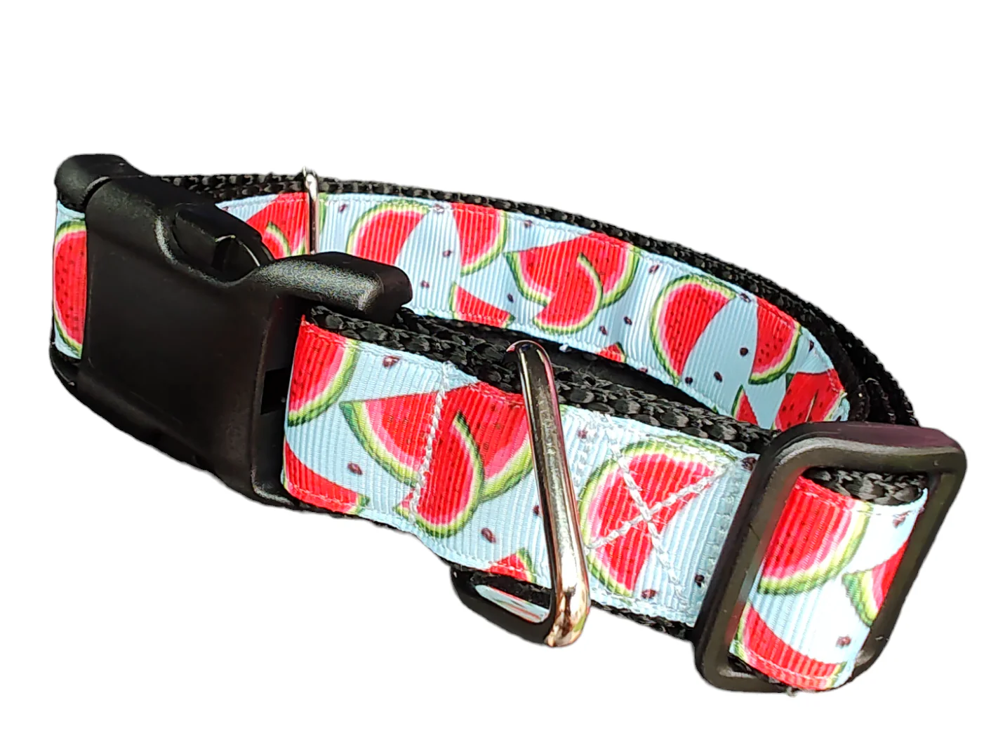 Watermelon Slices Nylon Dog Collar - Image 2