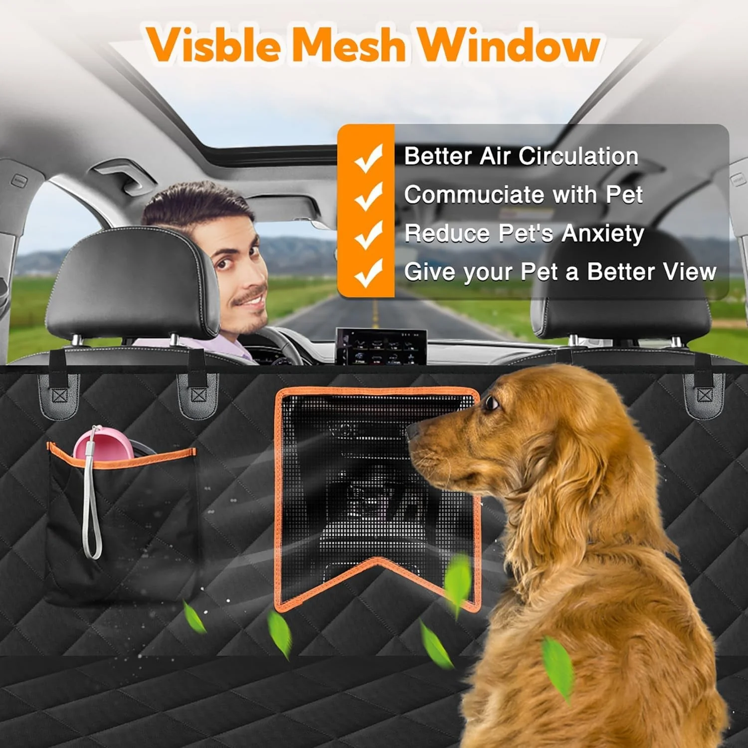 Waterproof Dog Cover for Back seat - Image 2