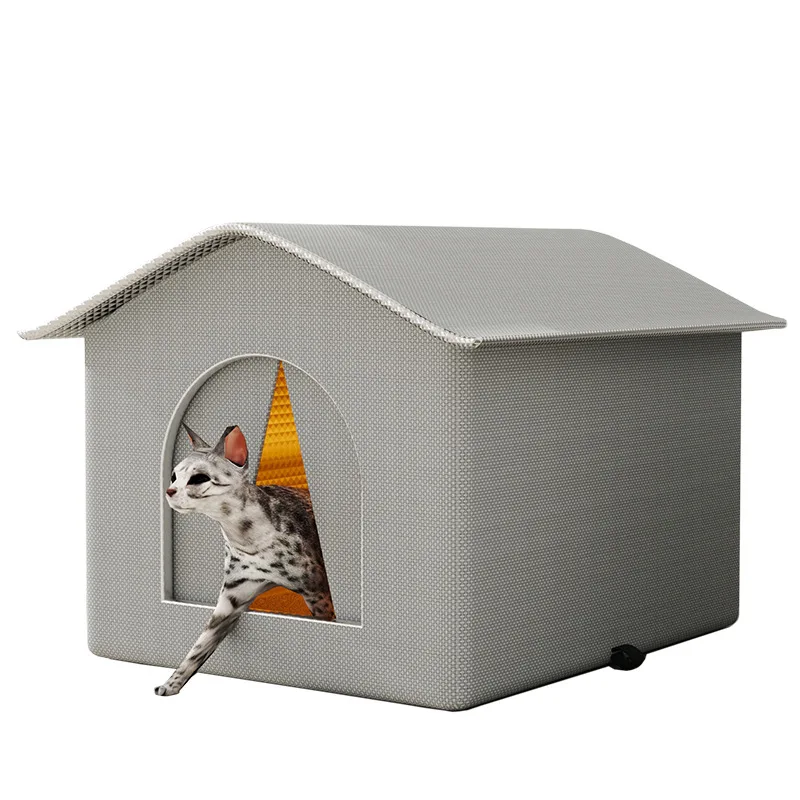Waterproof Outdoor Pet House – Winter Warm Cat & Small Dog Cave Bed | Foldable, Washable, Cozy Shelter - Image 5