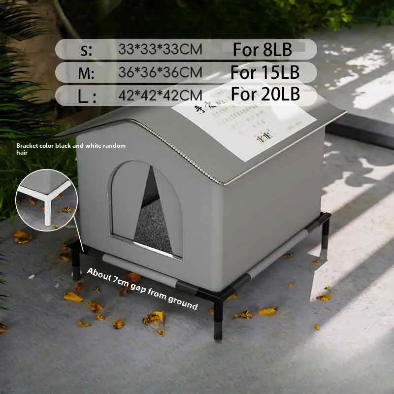 Waterproof Outdoor Pet House – Winter Warm Cat & Small Dog Cave Bed | Foldable, Washable, Cozy Shelter - Image 9