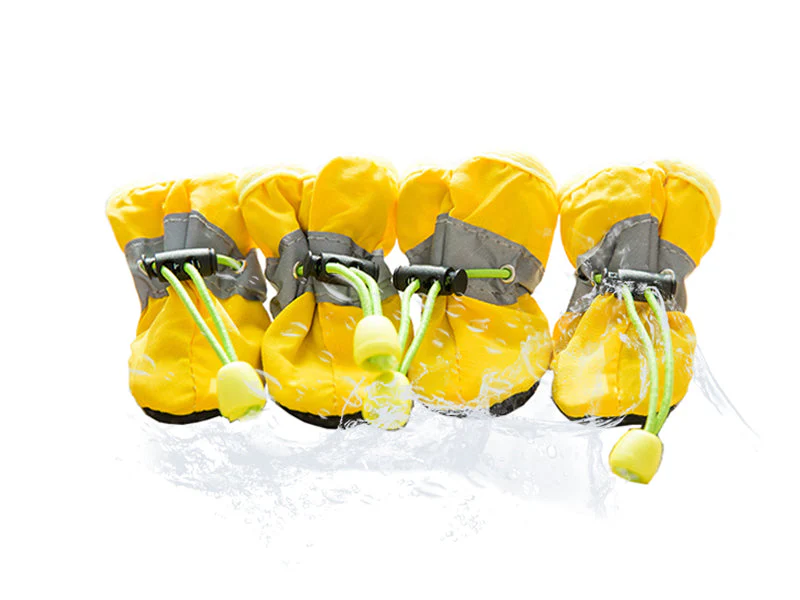 Waterproof Reflective Dog Boots – Winter Warm Anti-Slip Pet Shoes with Adjustable Drawstring, for Small Dogs & Puppies (Set of 4) - Image 8