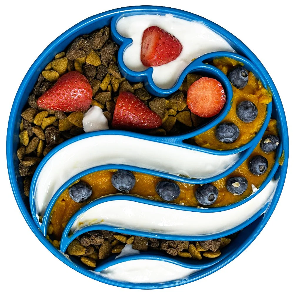 Wave eBowl Deep Slow Feeder Dog Bowl for Enrichment | Made in USA - Image 2