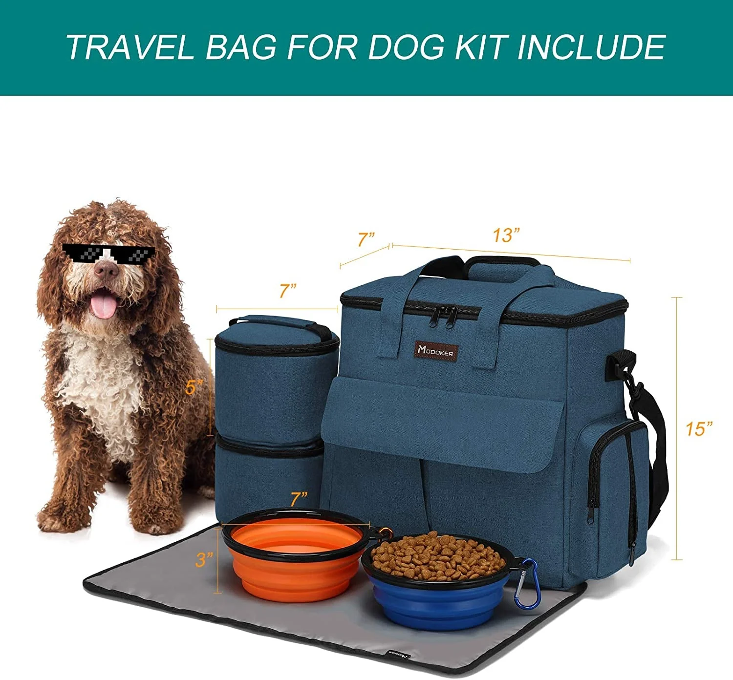 Weekend Pet Travel Set for Dog and Cat - Image 3