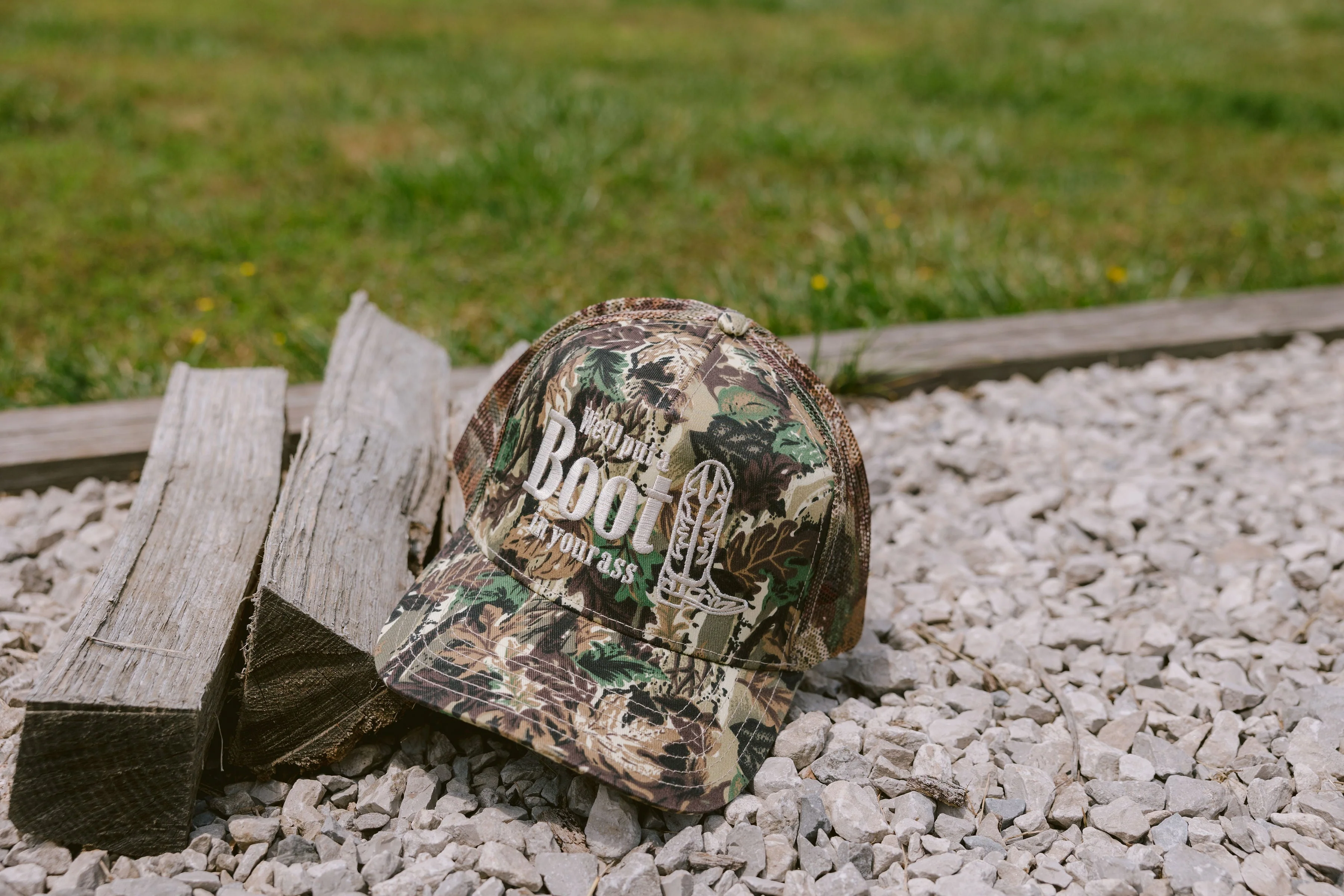 We'll Put A Boot in your Ass - Camo Trucker Hat - Image 10