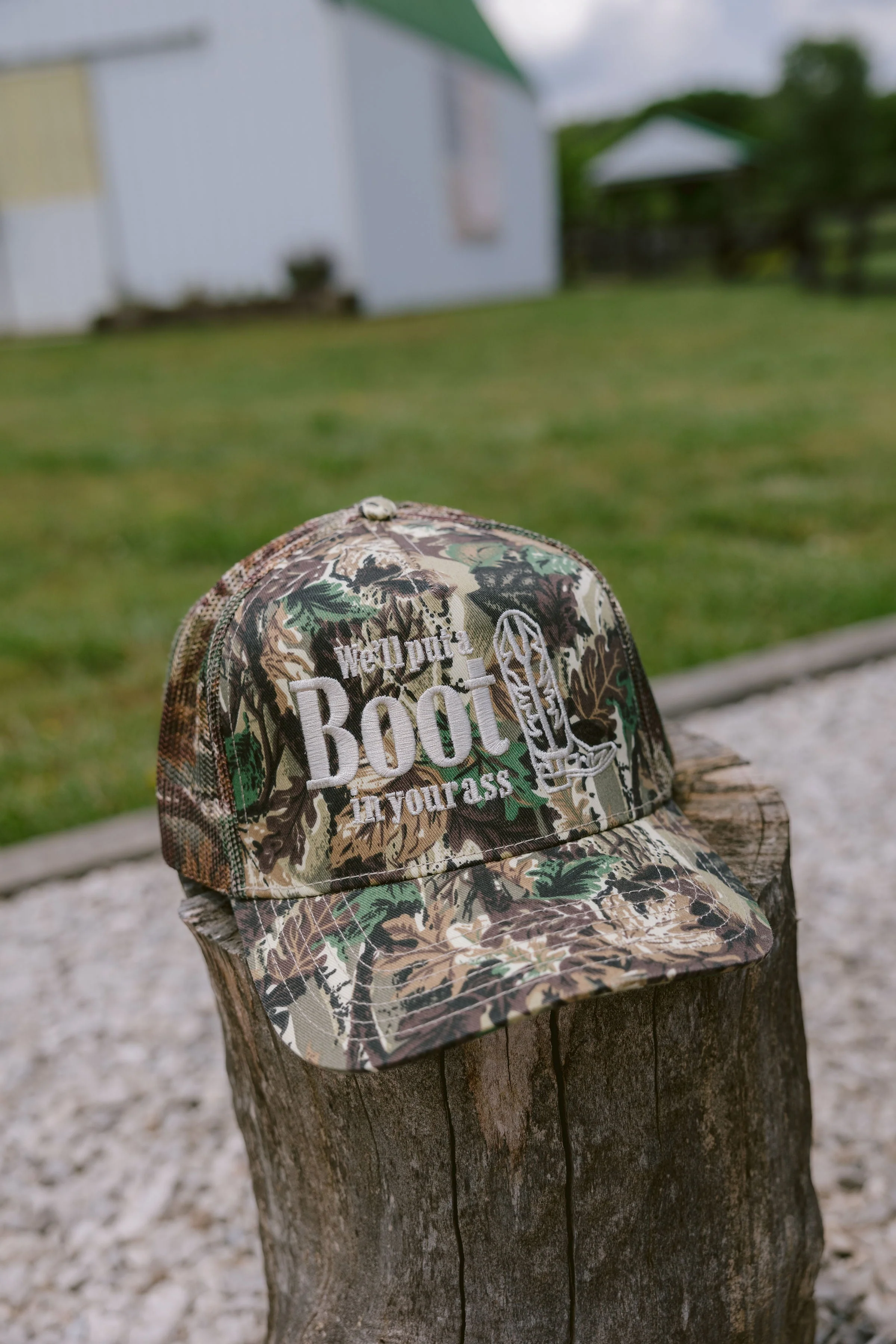 We'll Put A Boot in your Ass - Camo Trucker Hat - Image 2
