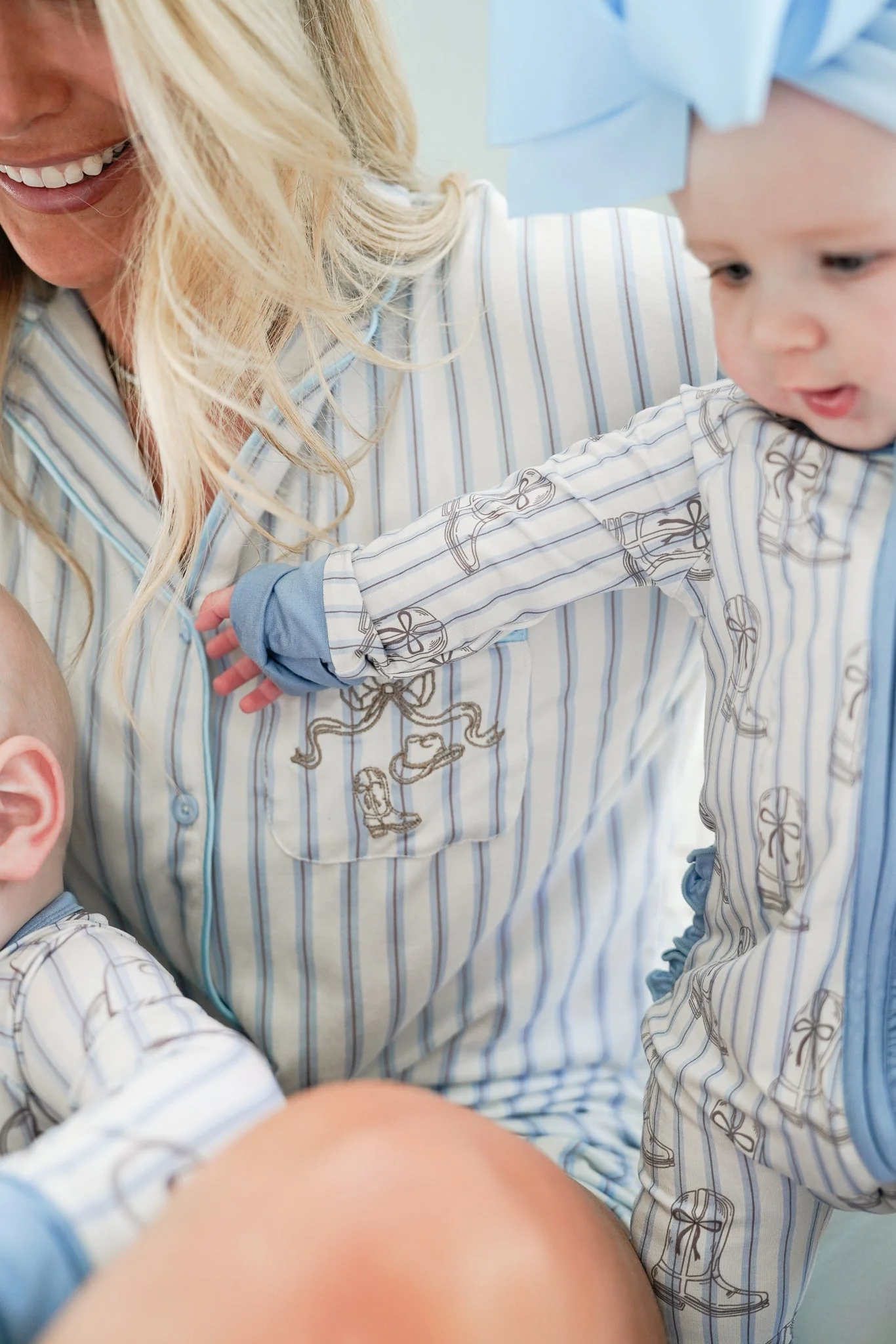Western Blues Striped - Short Pajama Set - Image 11