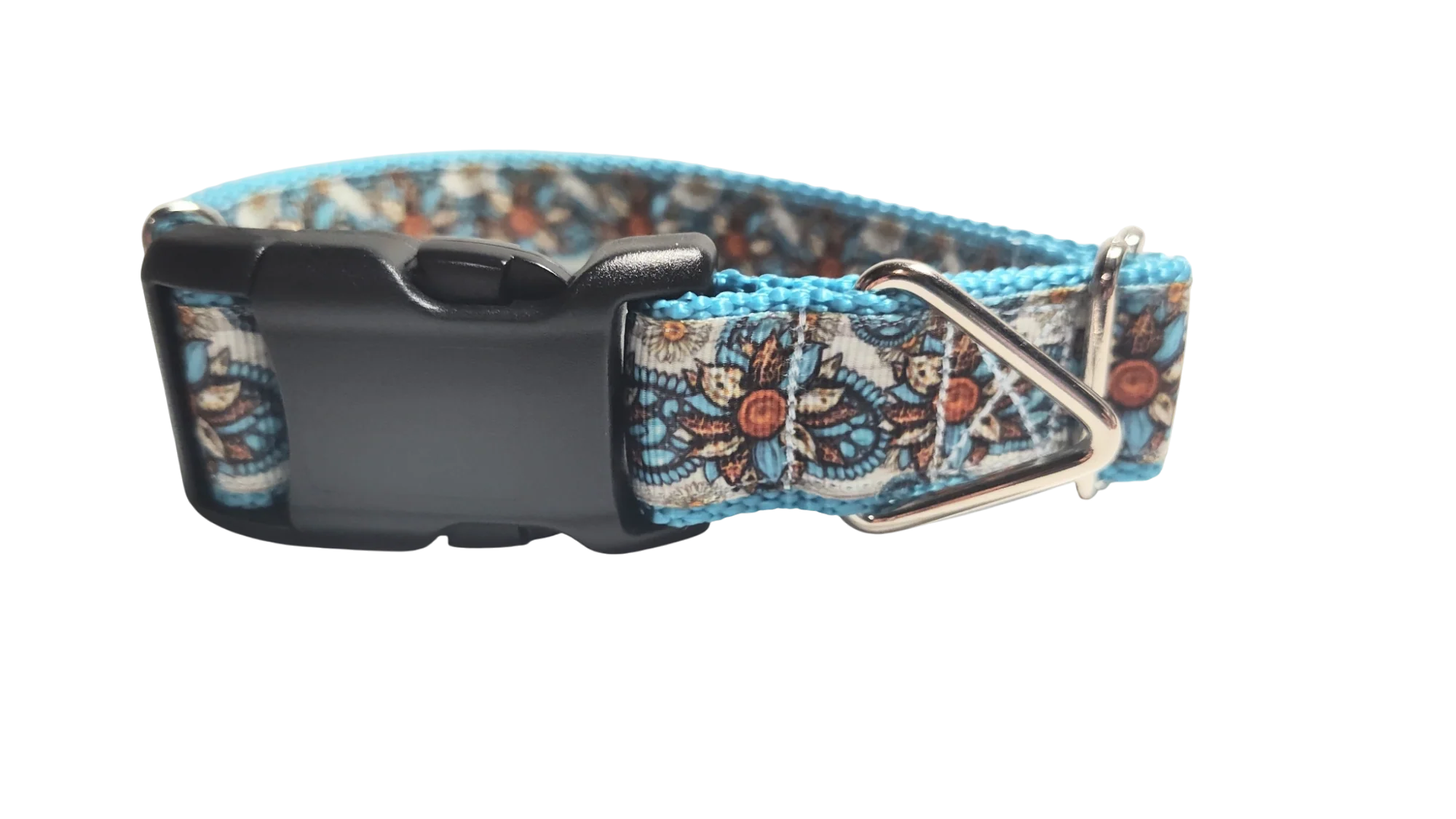 Western Floral Nylon Dog Collar - Image 2