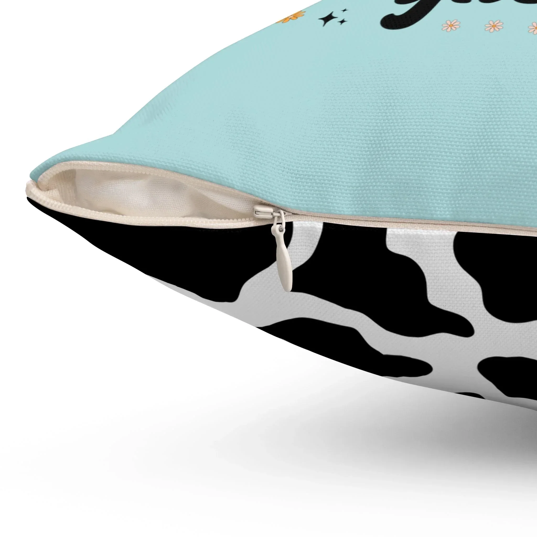 Western Halloween Pillow with Groovy Ghost Cowboy and Cow Print: Feeling Ghostly - Image 3