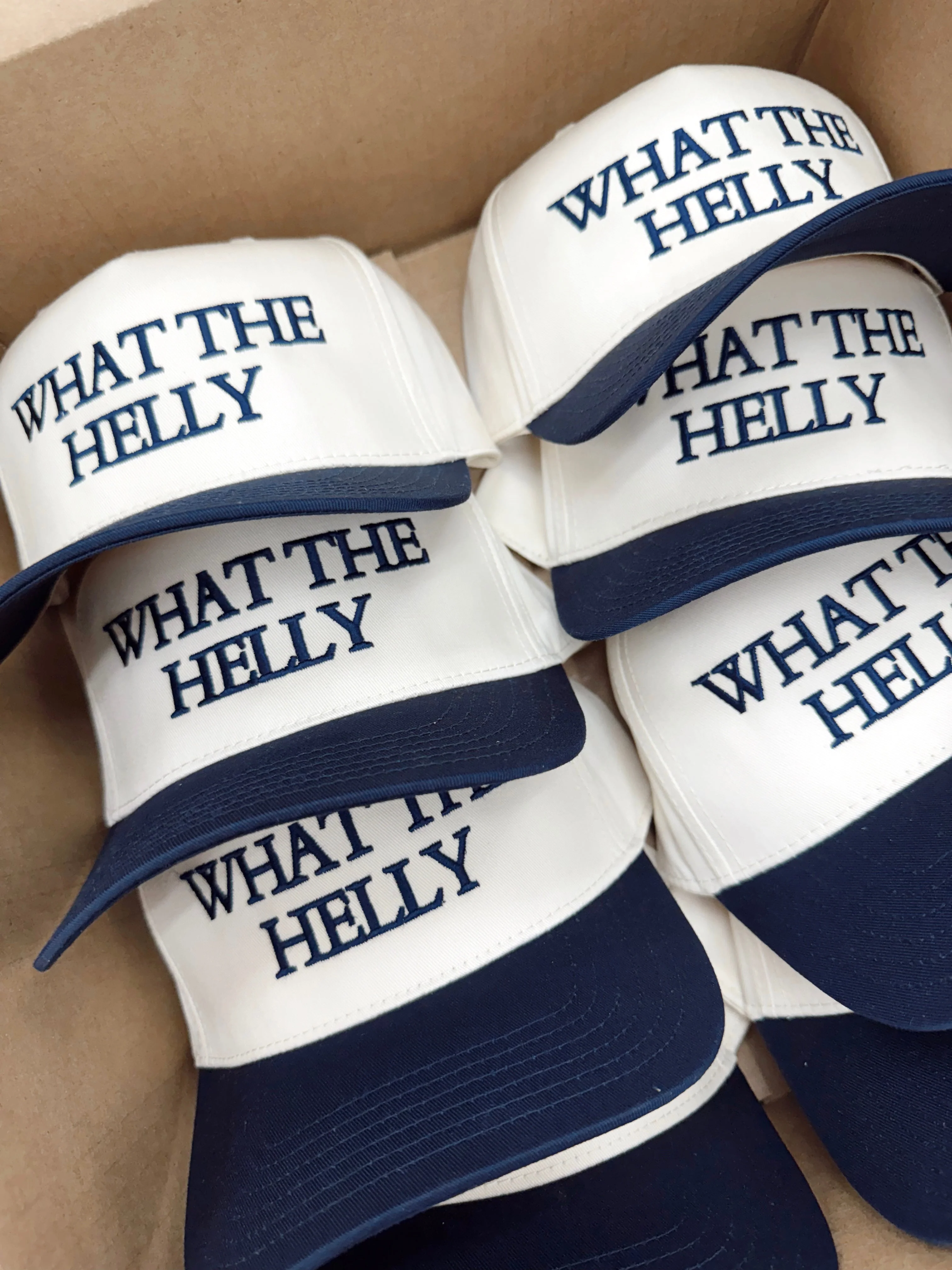 What the Helly - Navy Vintage Trucker Hat - Image 4