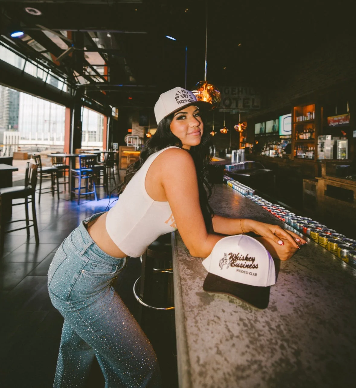Whiskey Business Rodeo Club - Vintage Trucker Hat - Image 4