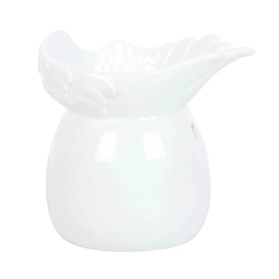 White Angel Wing Dish Oil Burner - Image 2