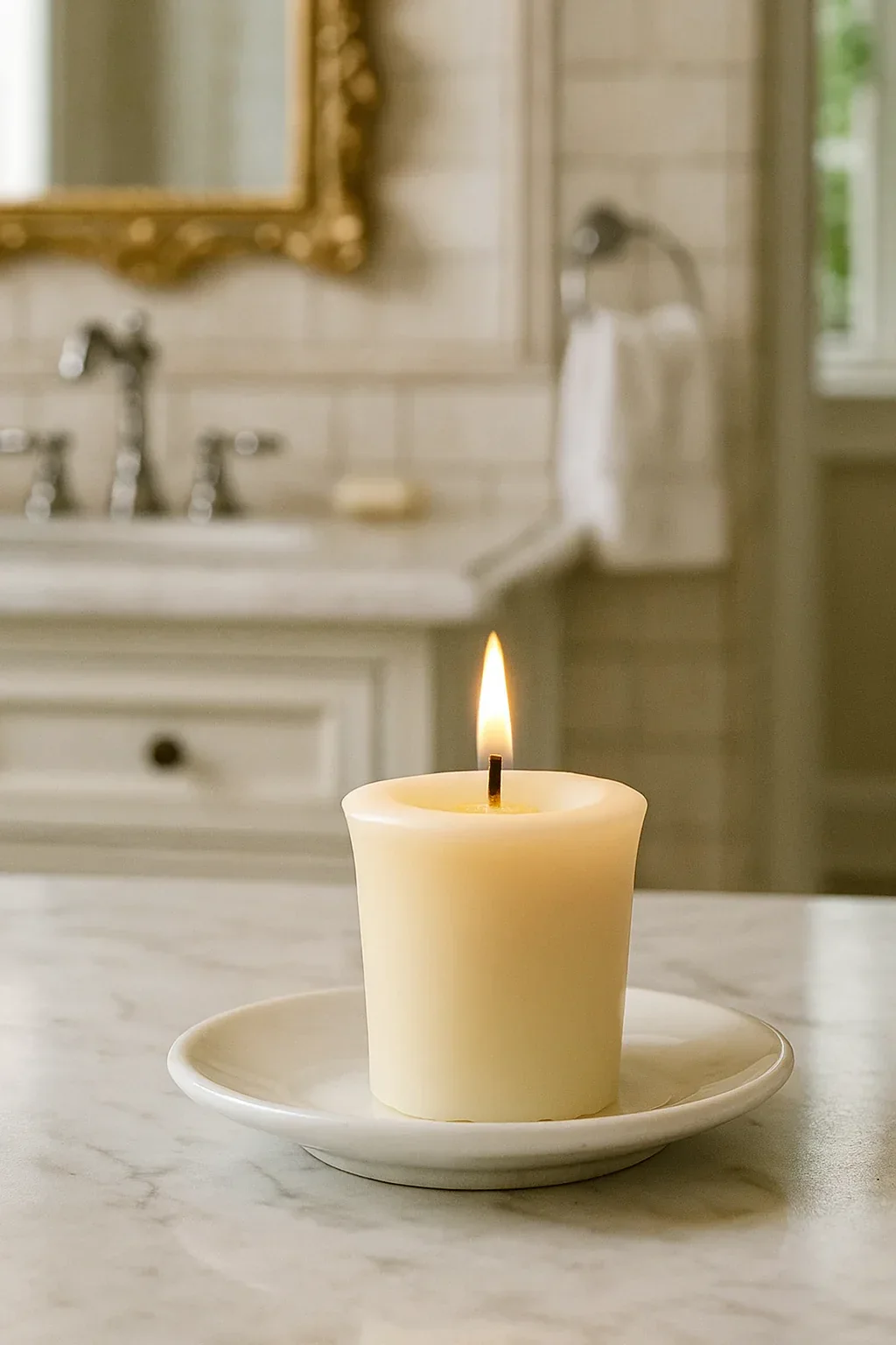 White Beeswax Votive Candles - Image 2