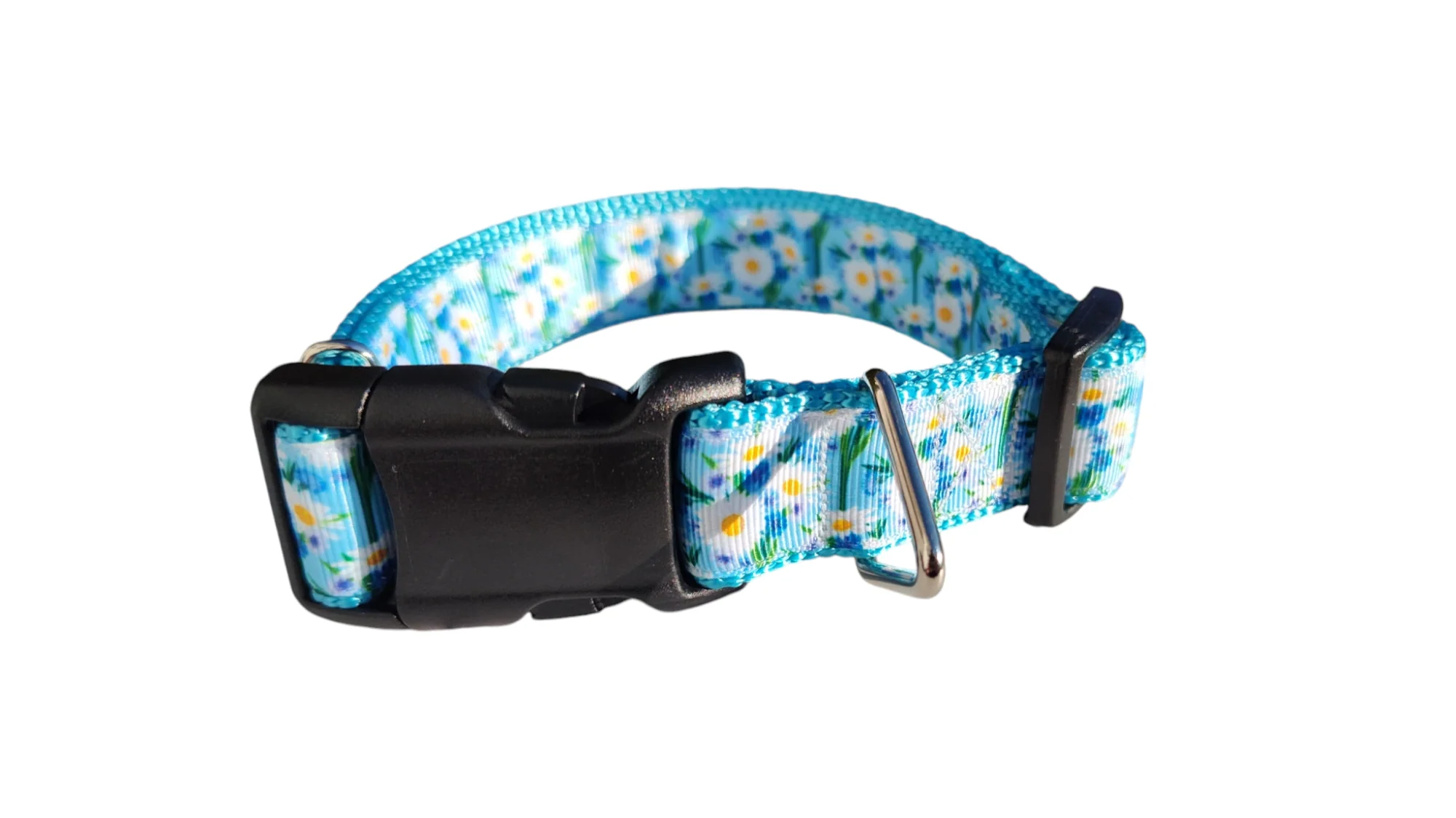 White Daisies Nylon Dog Collar - Image 2