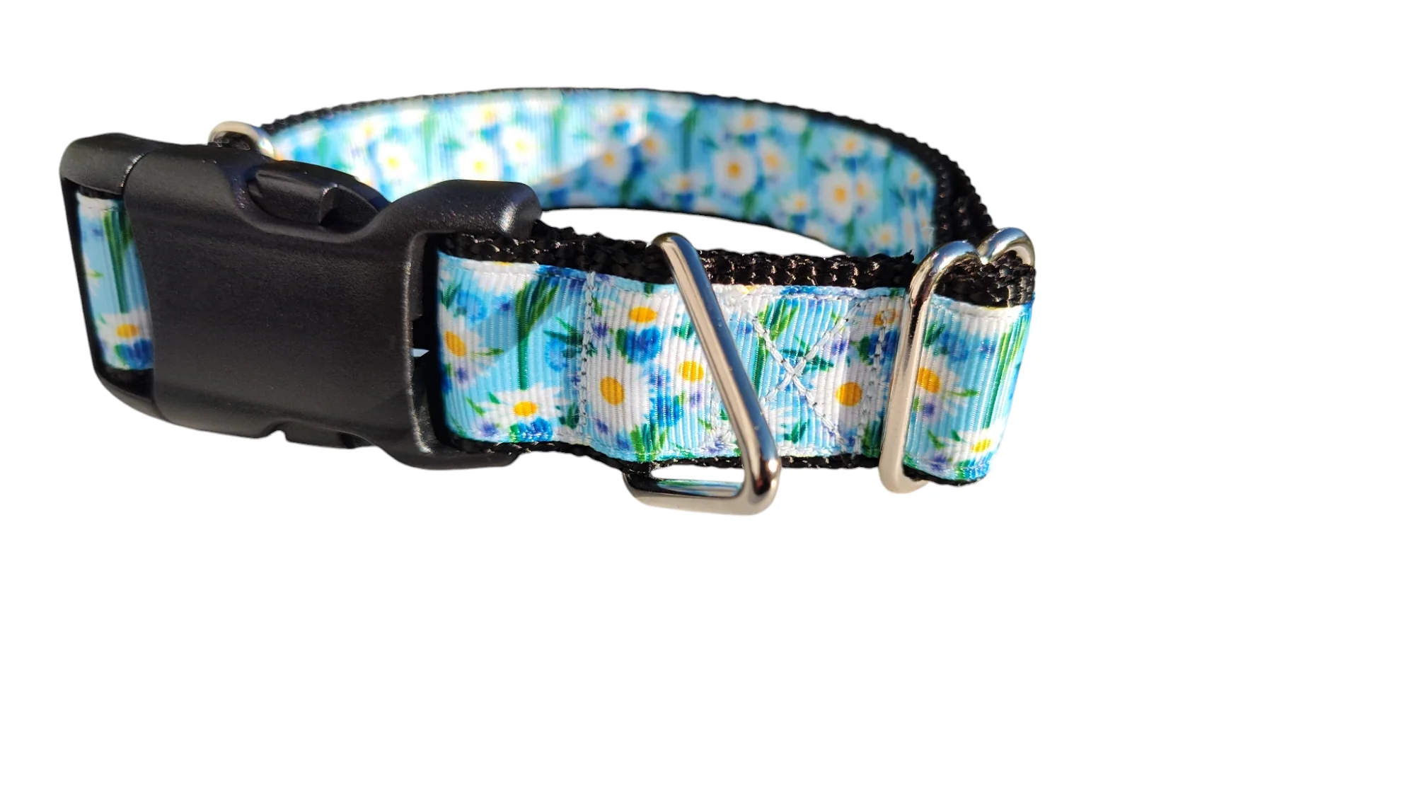 White Daisies Nylon Dog Collar - Image 4