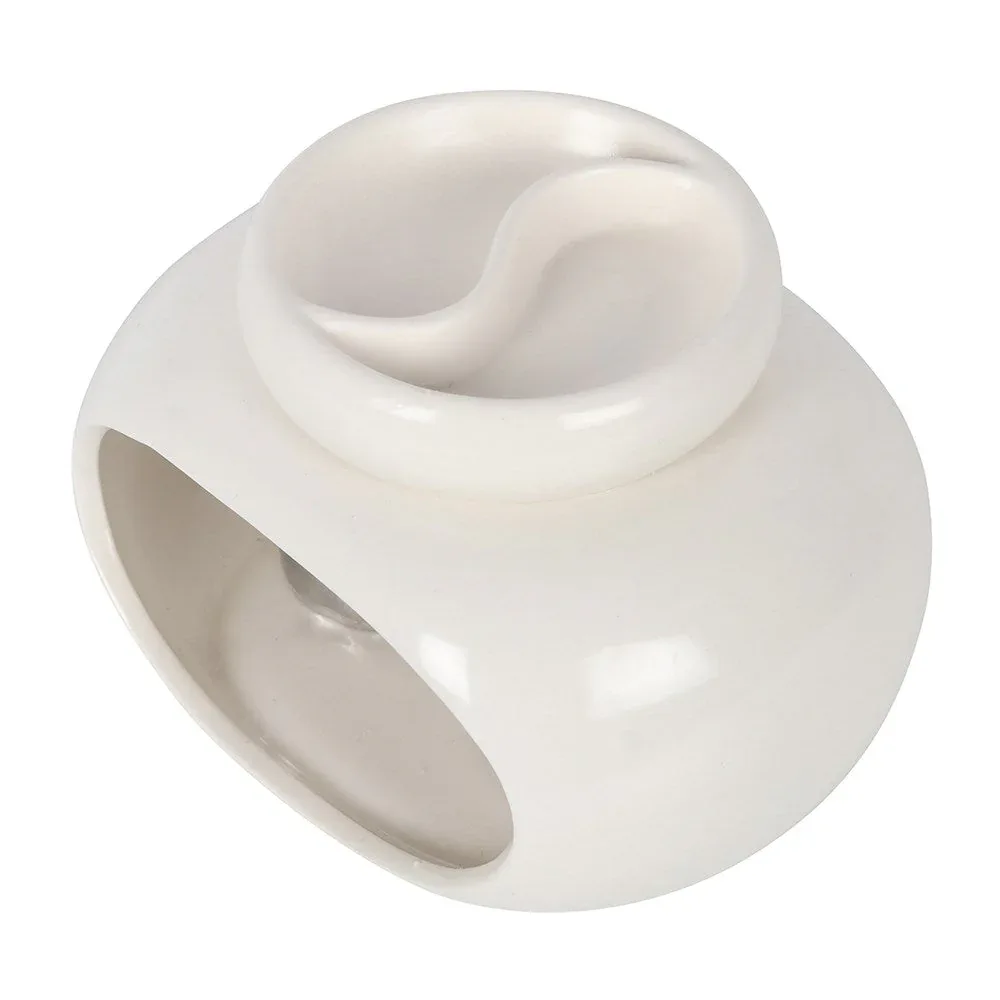 White Double Oil Burner and Wax Warmer - Image 2